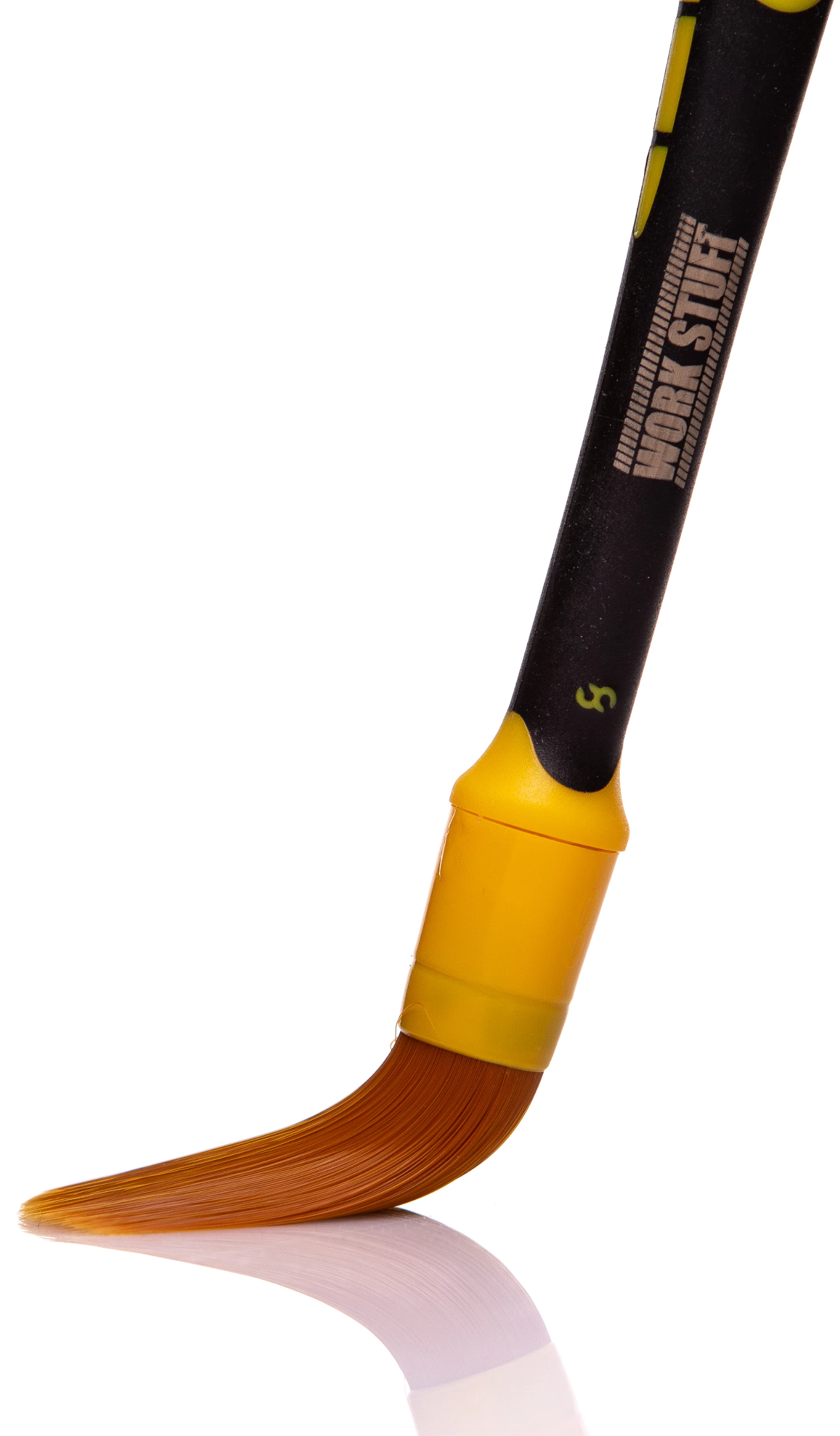 Work Stuff Detailing Brush Rubber Albino Orange – pędzelek detailingowy z gumowaną rękojeścią 16mm