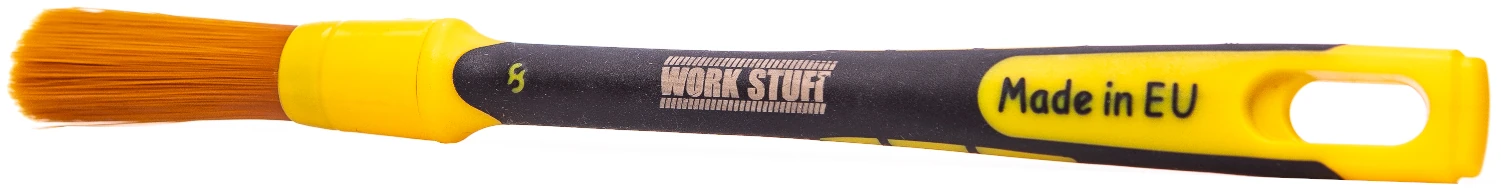 Work Stuff Detailing Brush Rubber Albino Orange – pędzelek detailingowy z gumowaną rękojeścią 16mm