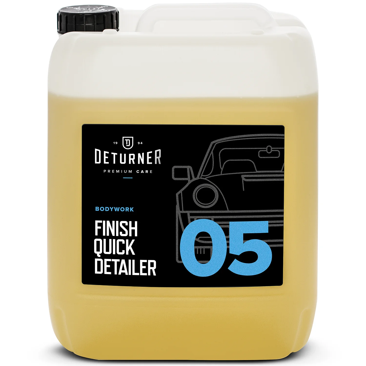 Stor 5 liters dunk med Deturner Quick Detailer för professionell lackvård och snabb glansförbättring