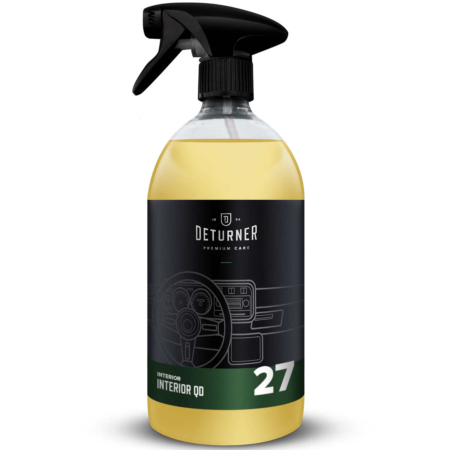 Deturner Quick Detailer för bilinteriör 1L flaska, snabbglans för instrumentpanel och plastdetaljer