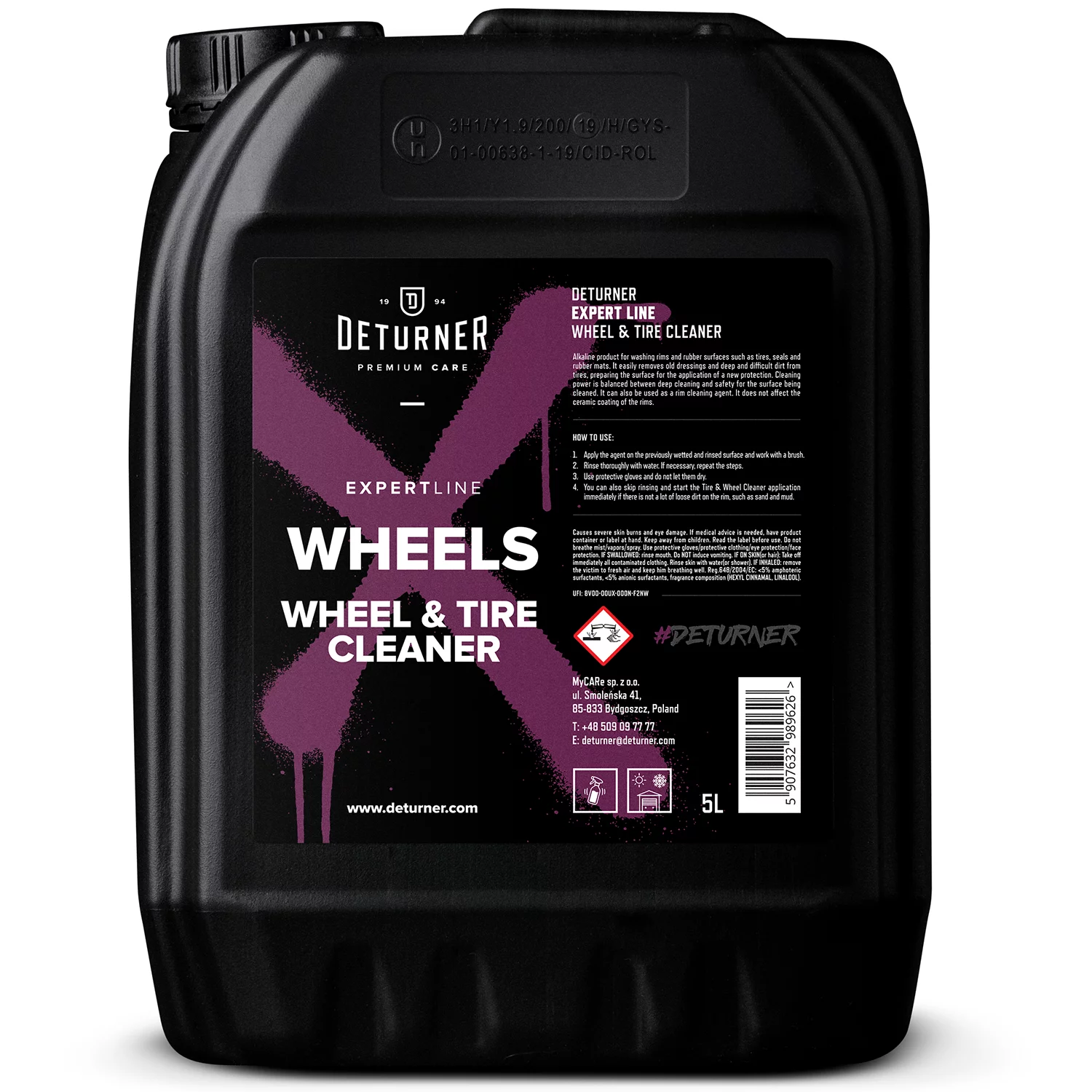 Deturner Xpert Line Wheels & Tire Cleaner – produkt do czyszczenia felg i opon 5L