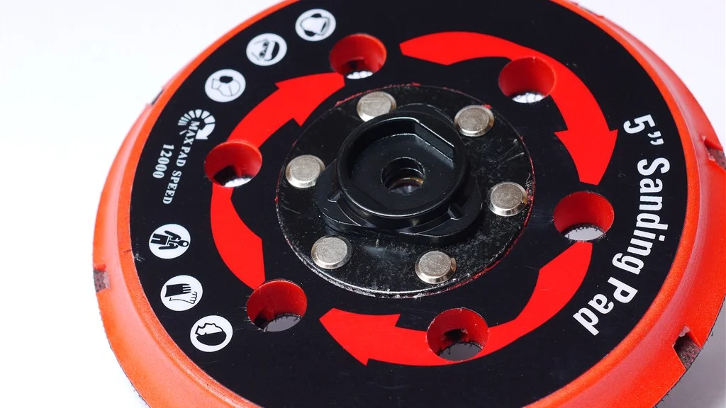 Evoxa DA Backing Plate 125 mm ventilated with radial channels for active cooling of polishing pads