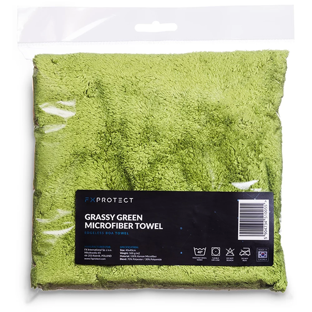 Grön FX PROTECT Microfiber Duk 500gsm 40x40cm för detailing och bilvård