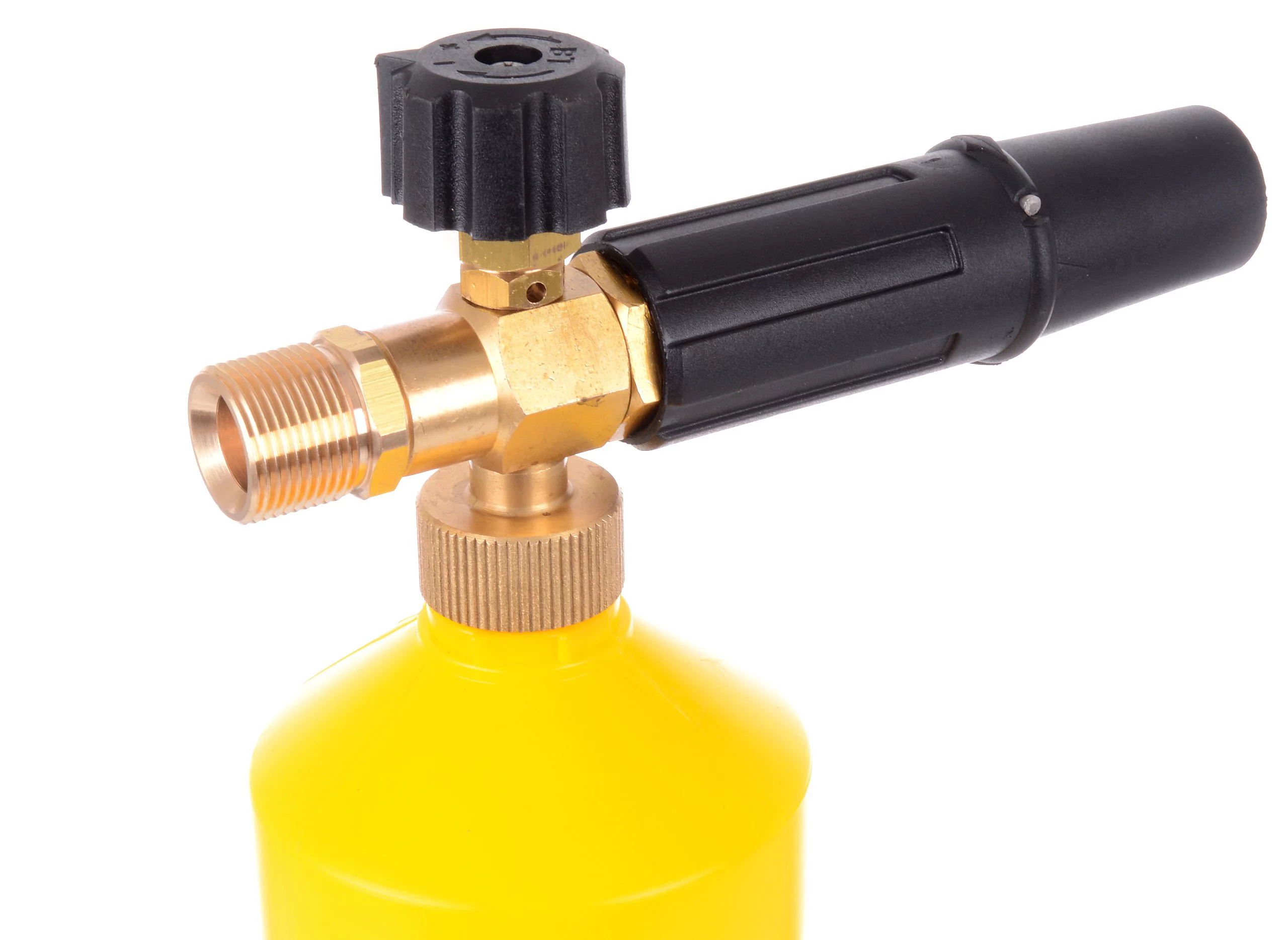 Yellow Monster Shine Foam Cannon with 1L transparent tank for pressure washer foam application