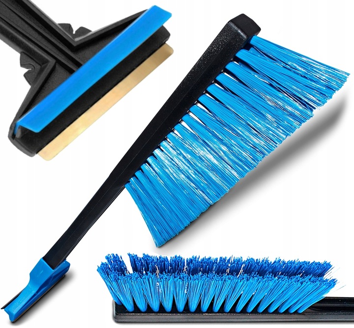 Murska snow brush with brass blade ice scraper 420mm and soft squeegee for winter cleaning