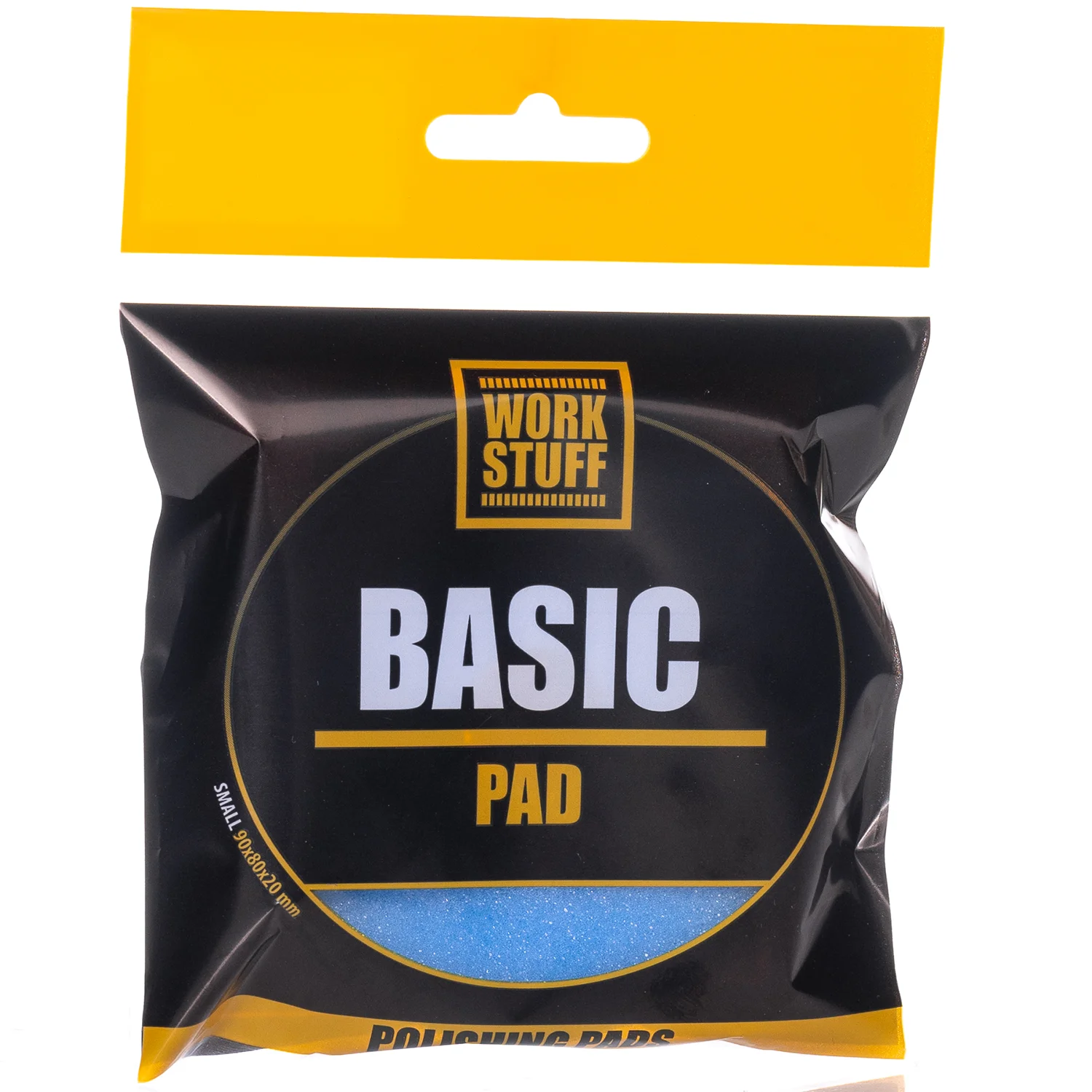 Blue WORK STUFF Heavy Cut Foam Pad 90mm closed-cell foam for machine polishing and paint correction