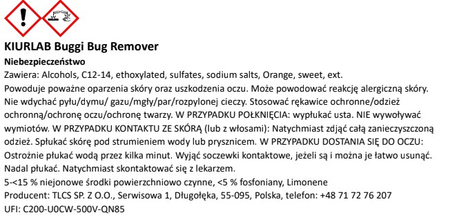 KiurLab Buggi - środek do usuwania owadów 1L