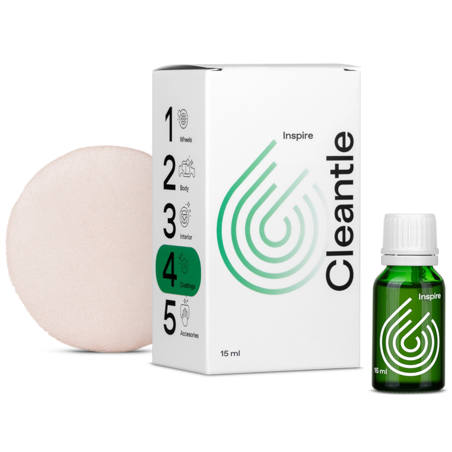 Cleantle Ceramic Coating 15ml bottle with Graphene and CNT technology for hydrophobic paint protection