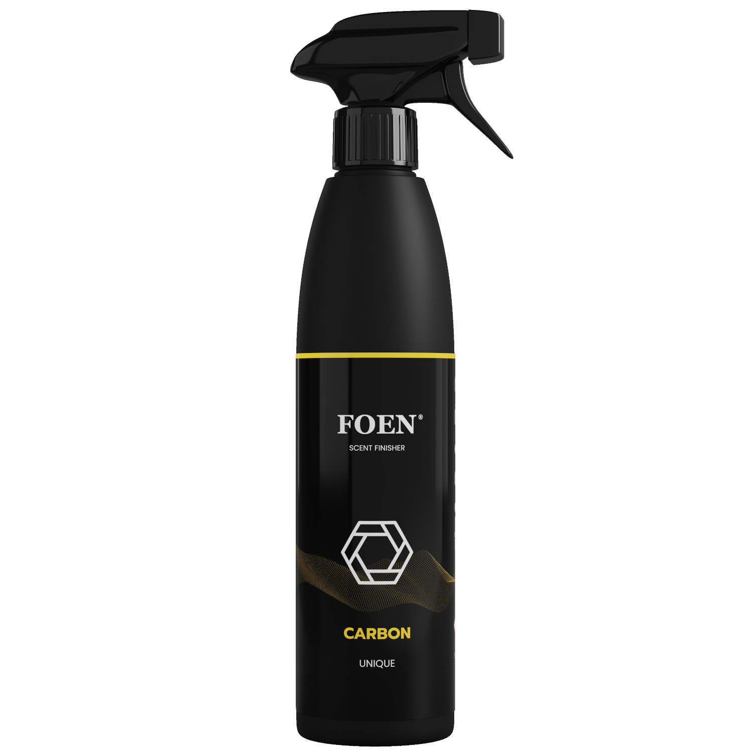 Foen Carbon Bilparfym 450ml sprayflaska med sandelträ och läder doft för bilinteriör