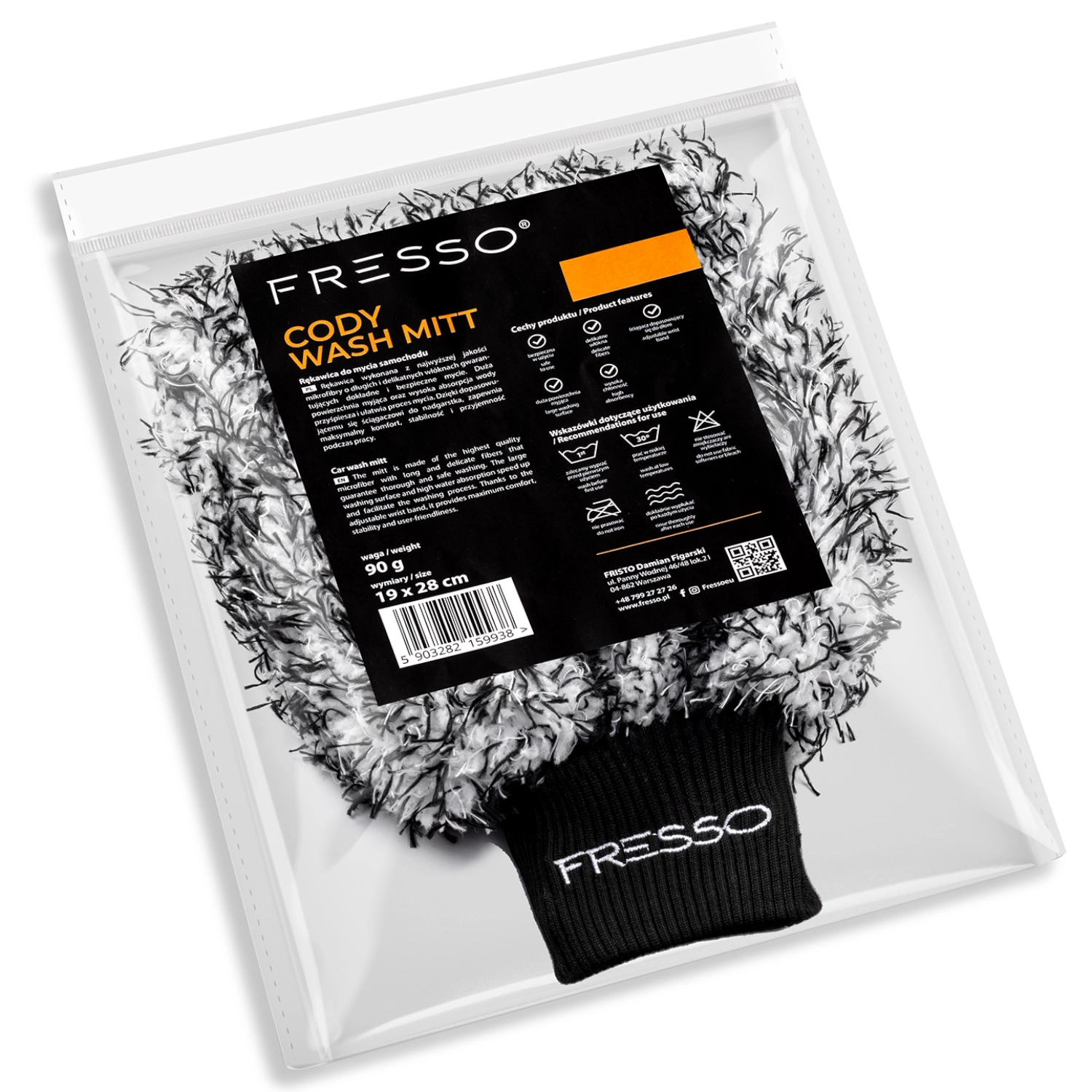 Fresso Cody Wash Mitt - Delikatna rękawica z mikrofibry 19x28 cm