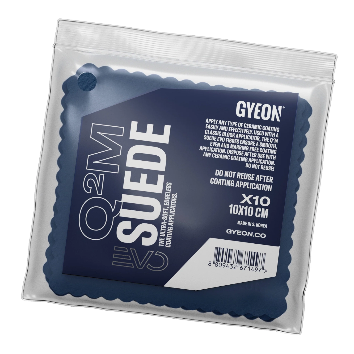 Gyeon Microfiber Applicator EVO bevel-fri mocka 10x10cm för applicering av Ceramic Coating och Sealant