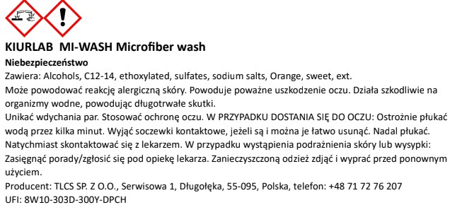 KiurLab Microfibre Cleaner 5L container for cleaning microfibre cloths and pads