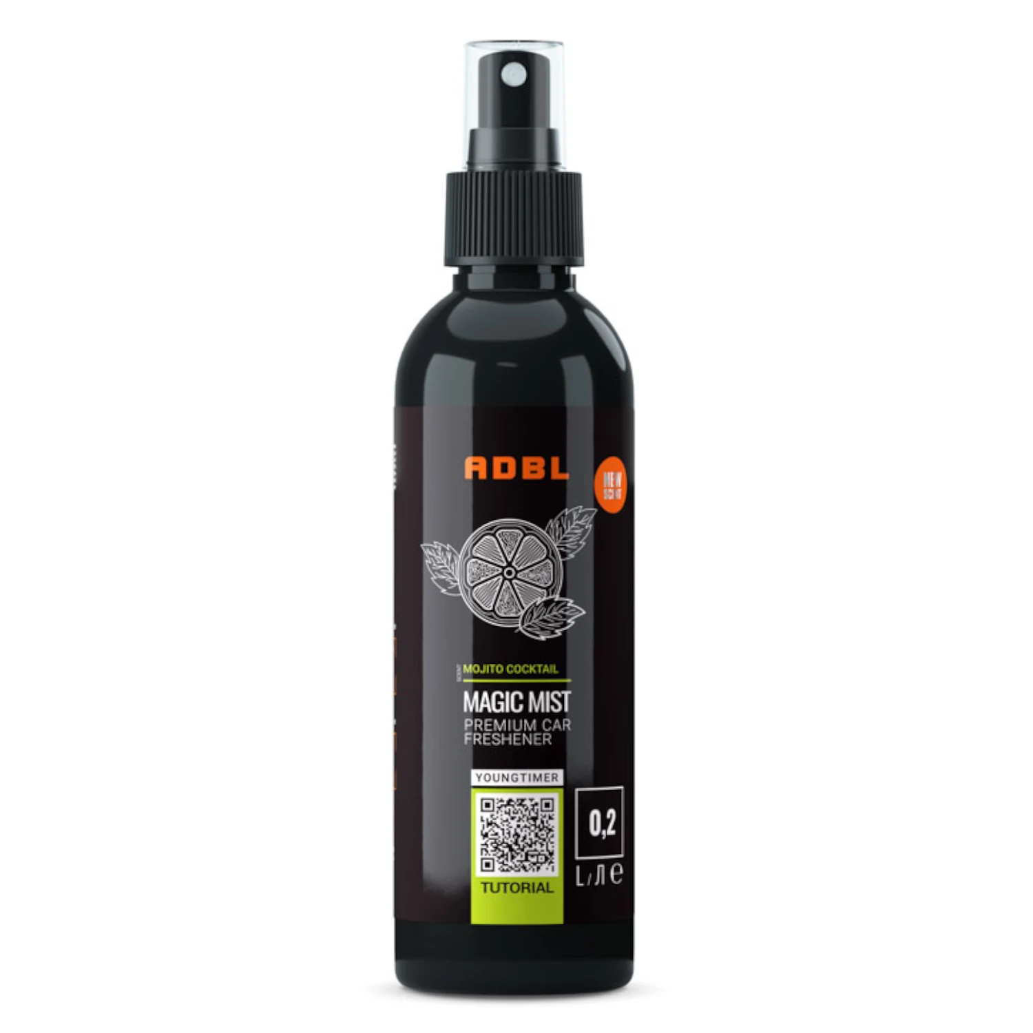 ADBL Car Air Freshener Mojito 200ml bottle with lime, mint and sugar cane scent for vehicle cabin