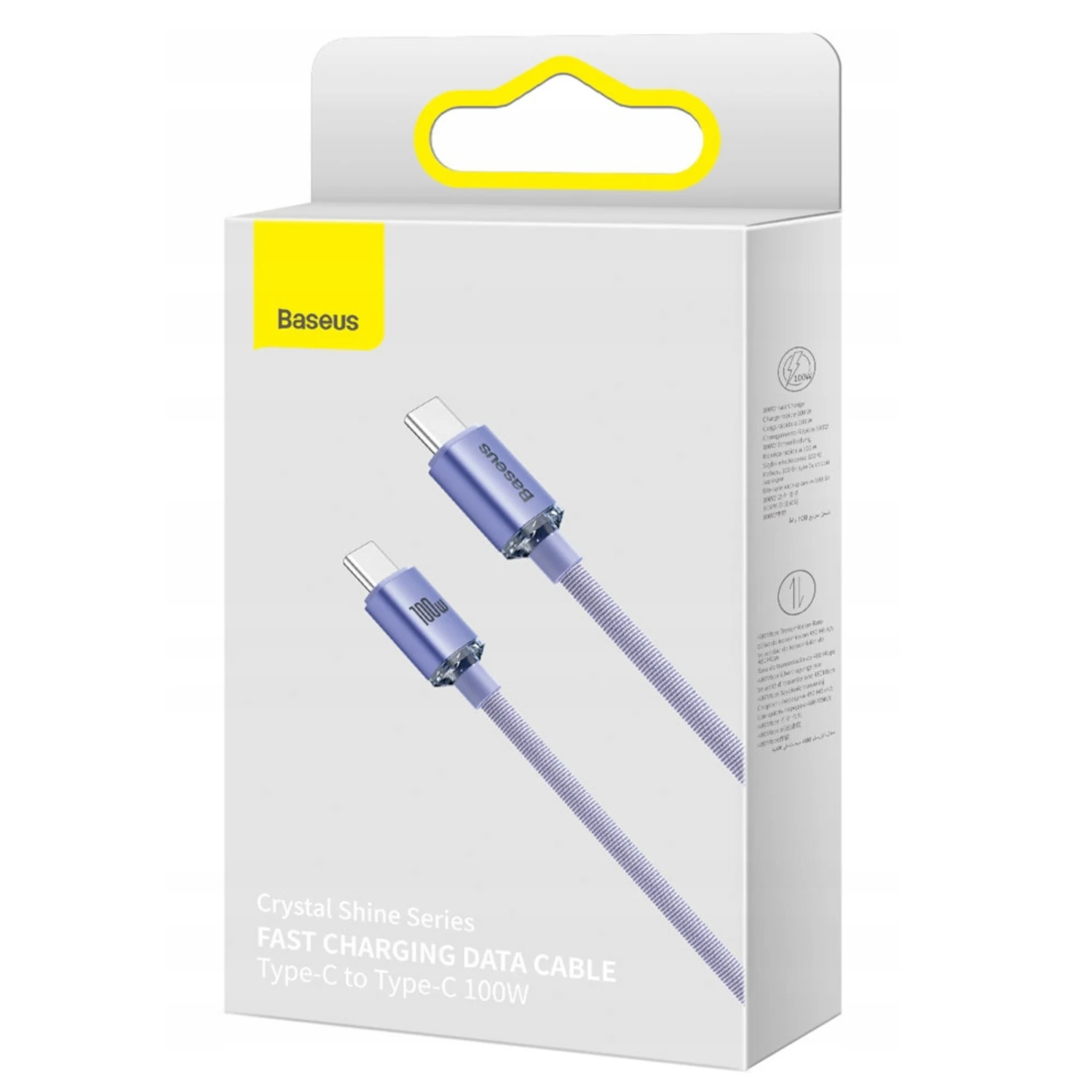 Baseus Kabel USB typ C - USB typ C Baseus 1,2 m fioletowy