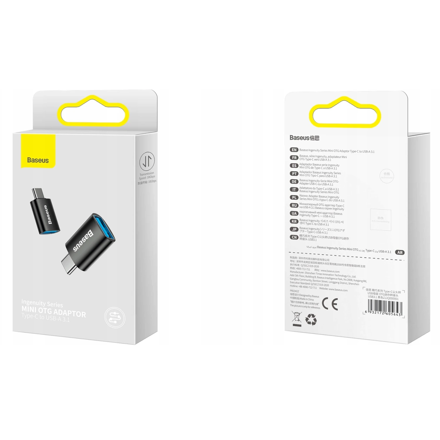Baseus Ingenuity Przejściówka Adapter Z USB Typ C do USB-A