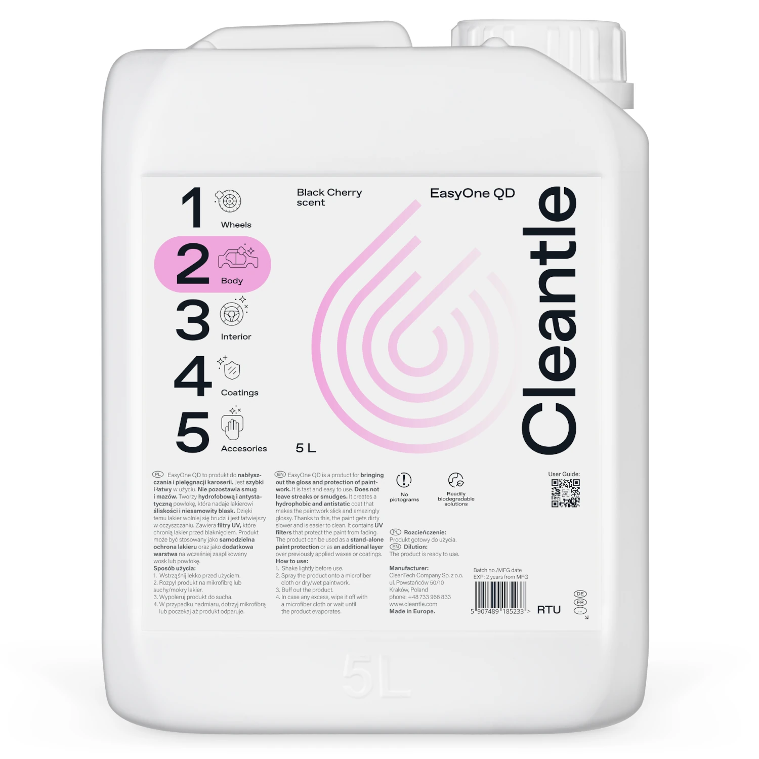 Car paint quick detailer 5L – Autopflege, Cleantle