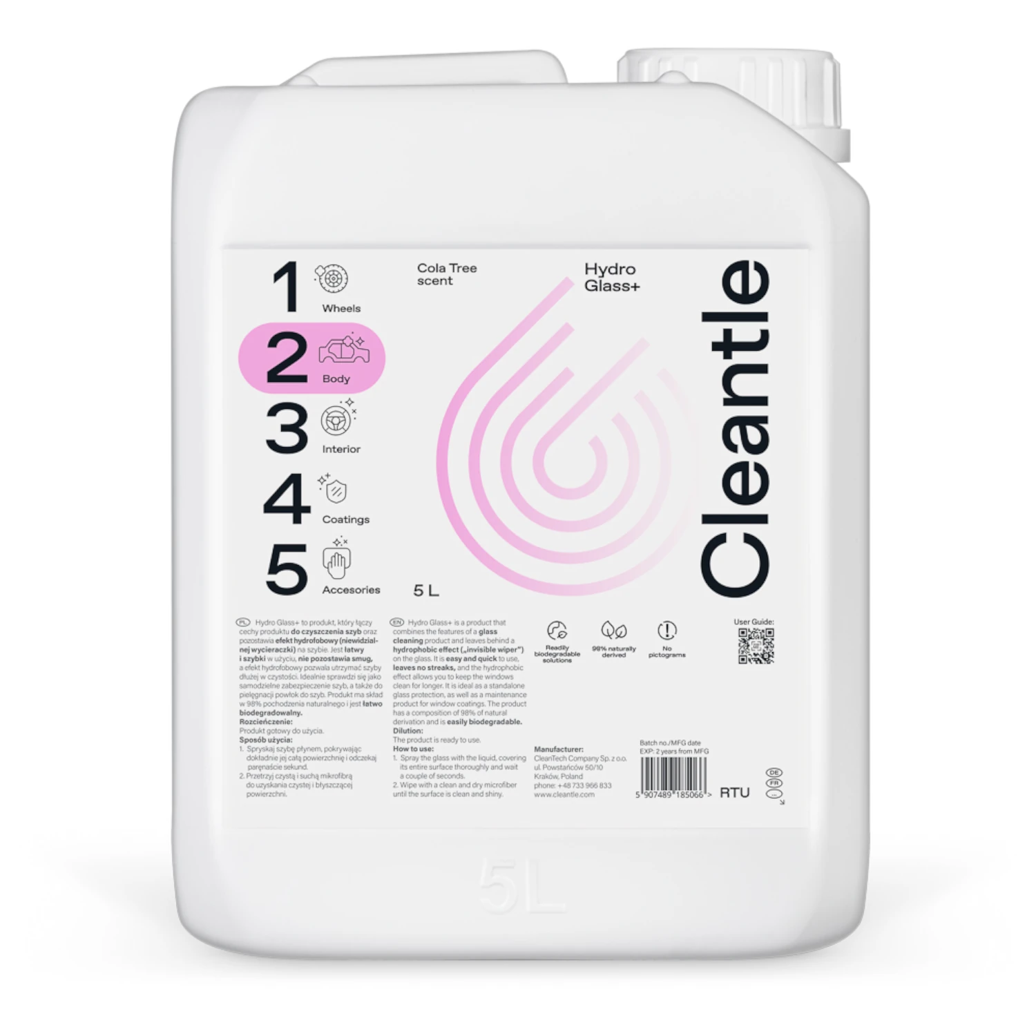 Cleantle Hydro Glass+ 5L