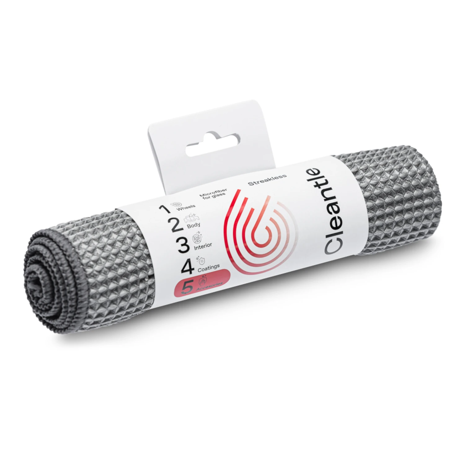Cleantle Microfibre Glass Cloth 320gsm with waffle weave for streak-free cleaning of vehicle windows and mirrors