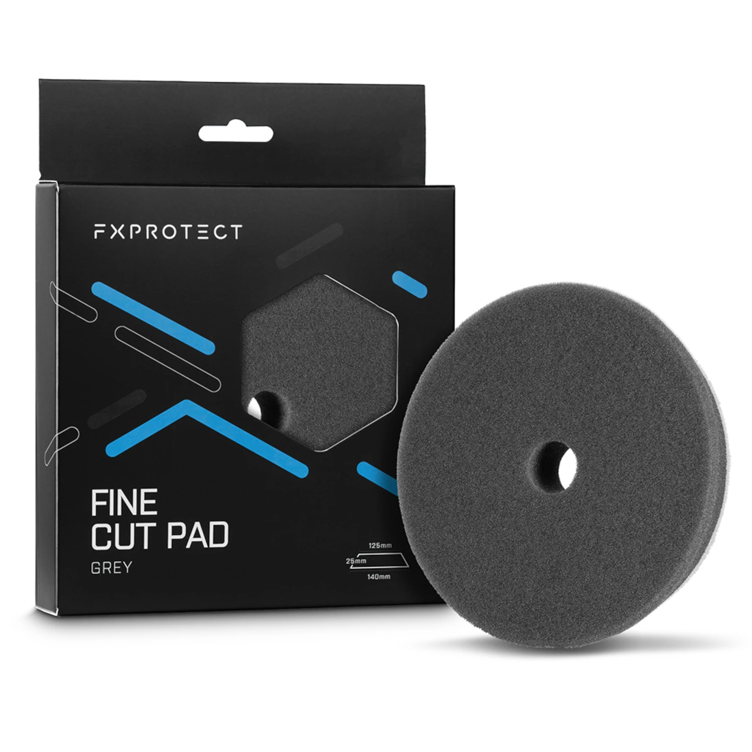 FX PROTECT Fine Cut Foam Pad 125/140mm with open cell structure and trapezoidal profile