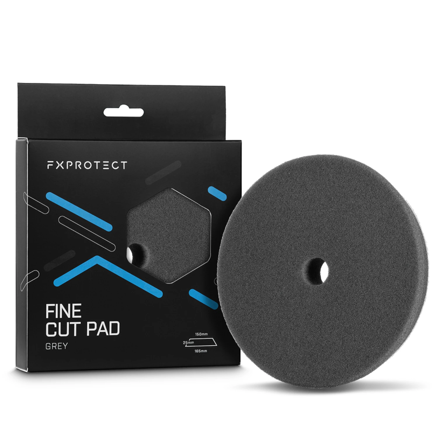 FX PROTECT Fine Cut Foam Pad 150/165mm open cell foam with hook-and-loop backing for DA polisher