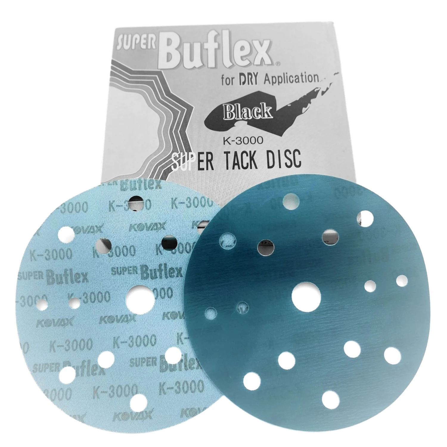 Dry sanding disc Kovax Buflex 152mm P4000 with 15 holes for gentle paint polishing