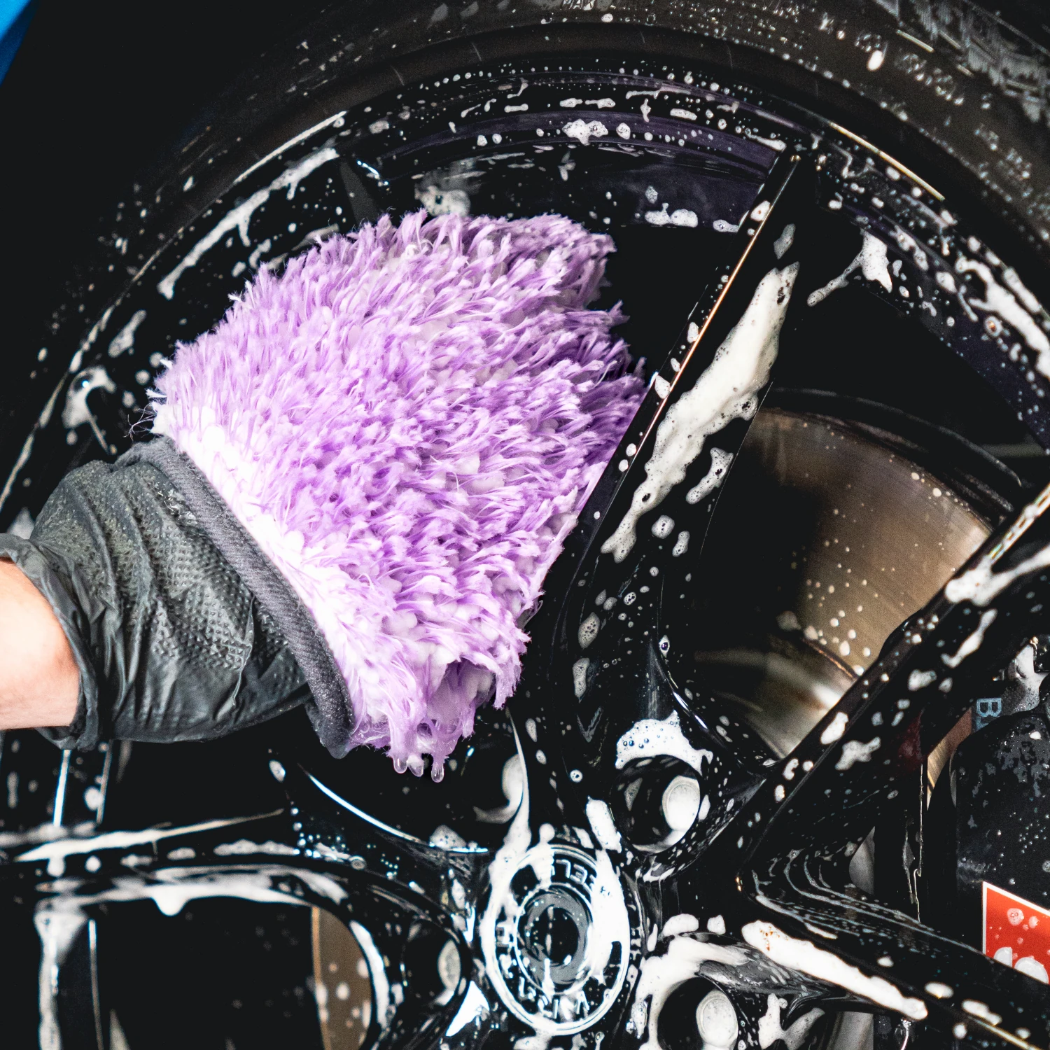 Monster Shine Fugu Viscose Wheel Mitt - rękawica z mikrofibry do mycia felg, 1400gsm,15x15cm