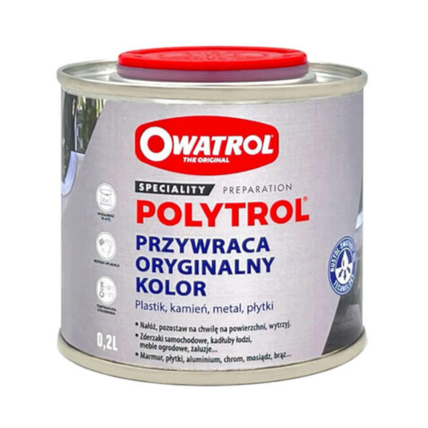 Owatrol Plastic and Metal Polish 200ml bottle for rust protection and colour restoration