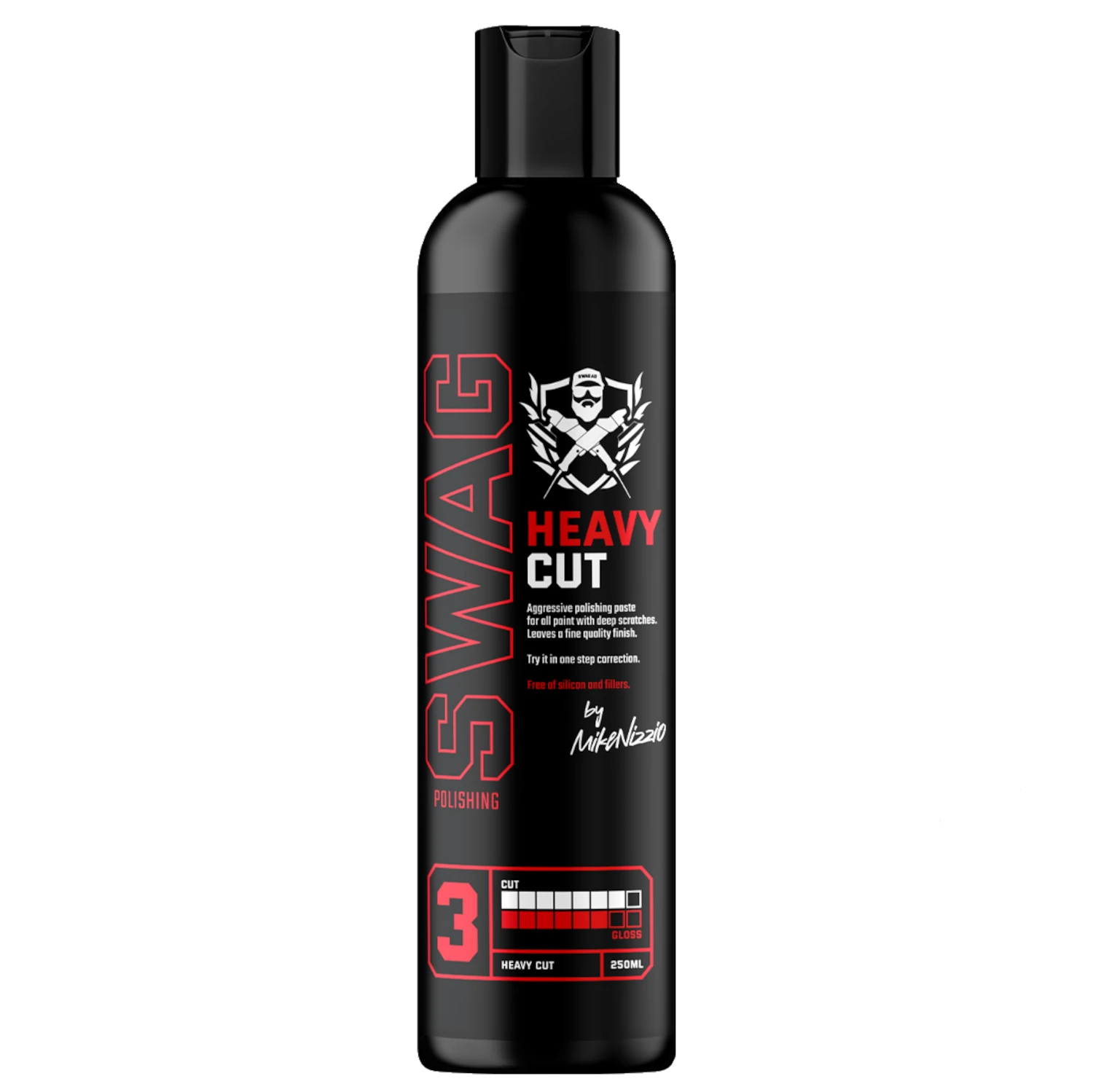 SWAG Heavy Cut Compound 250ml flaska för grovpolering och borttagning av repor