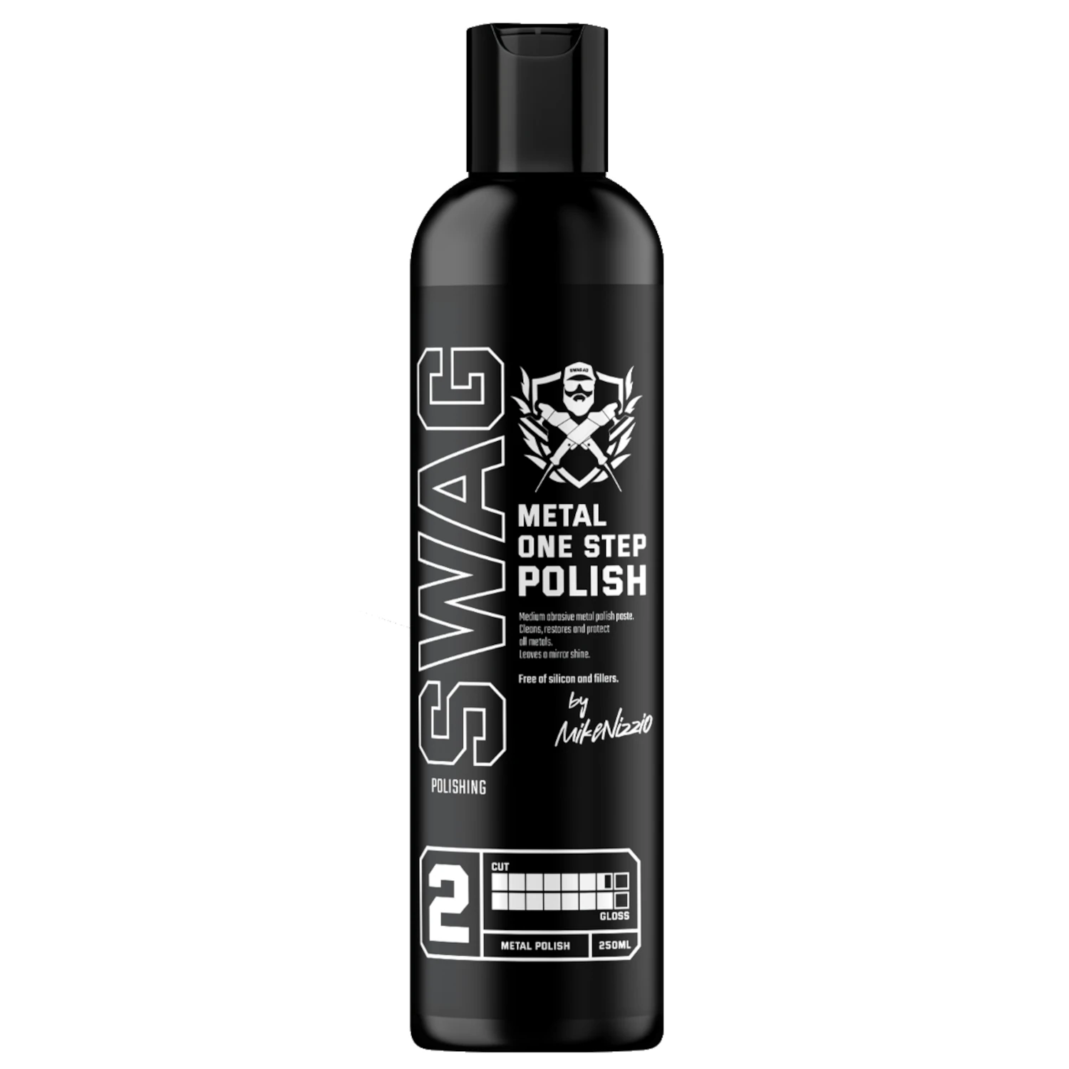 SWAG Metallpolish 250ml medium slipgrad för polering av avgassystem och fälgkanter