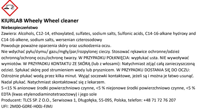 KiurLab Wheely - Produkt do czyszczenia felg o zaawansowanej formule 5L
