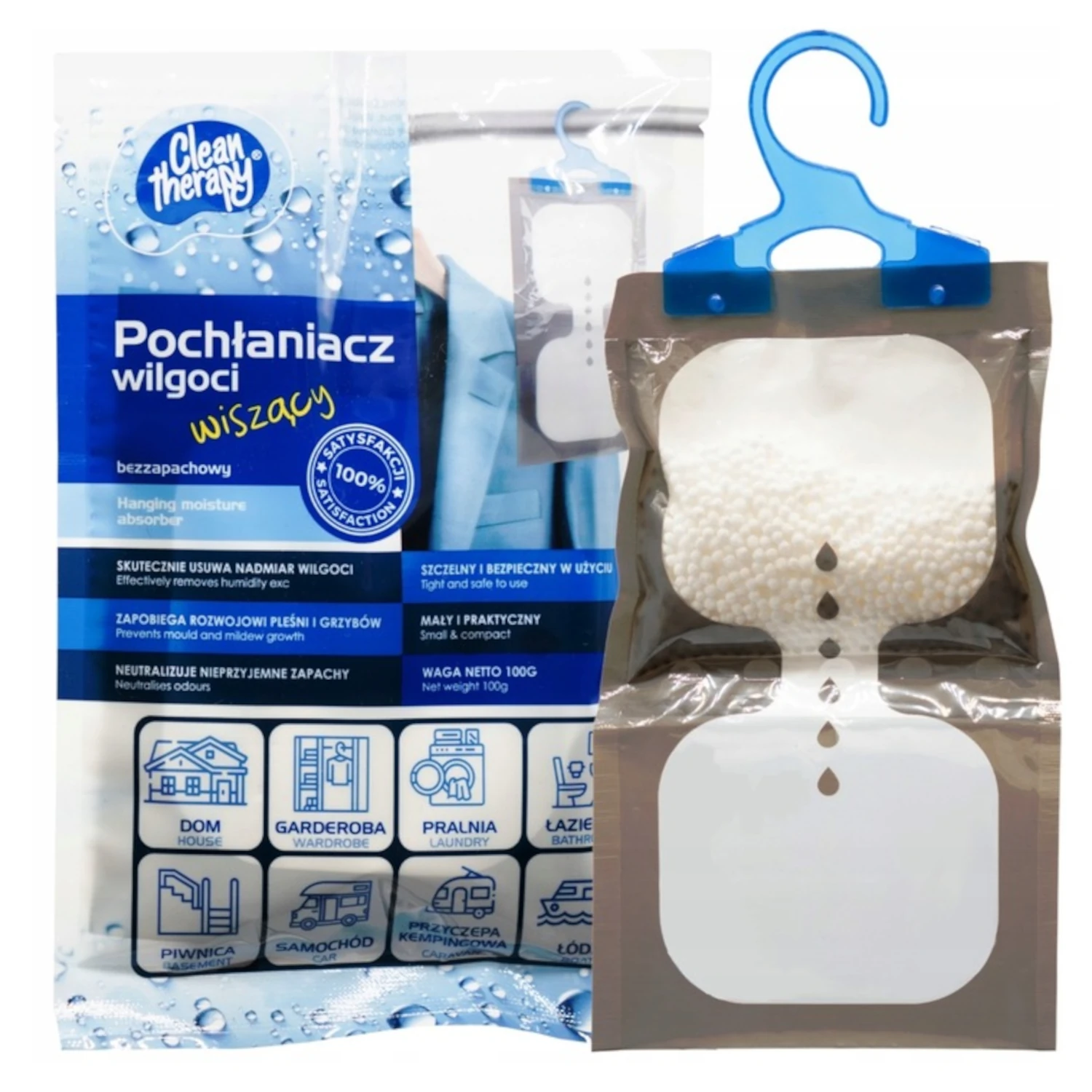 Pochłaniacz wilgoci wiszący 100g