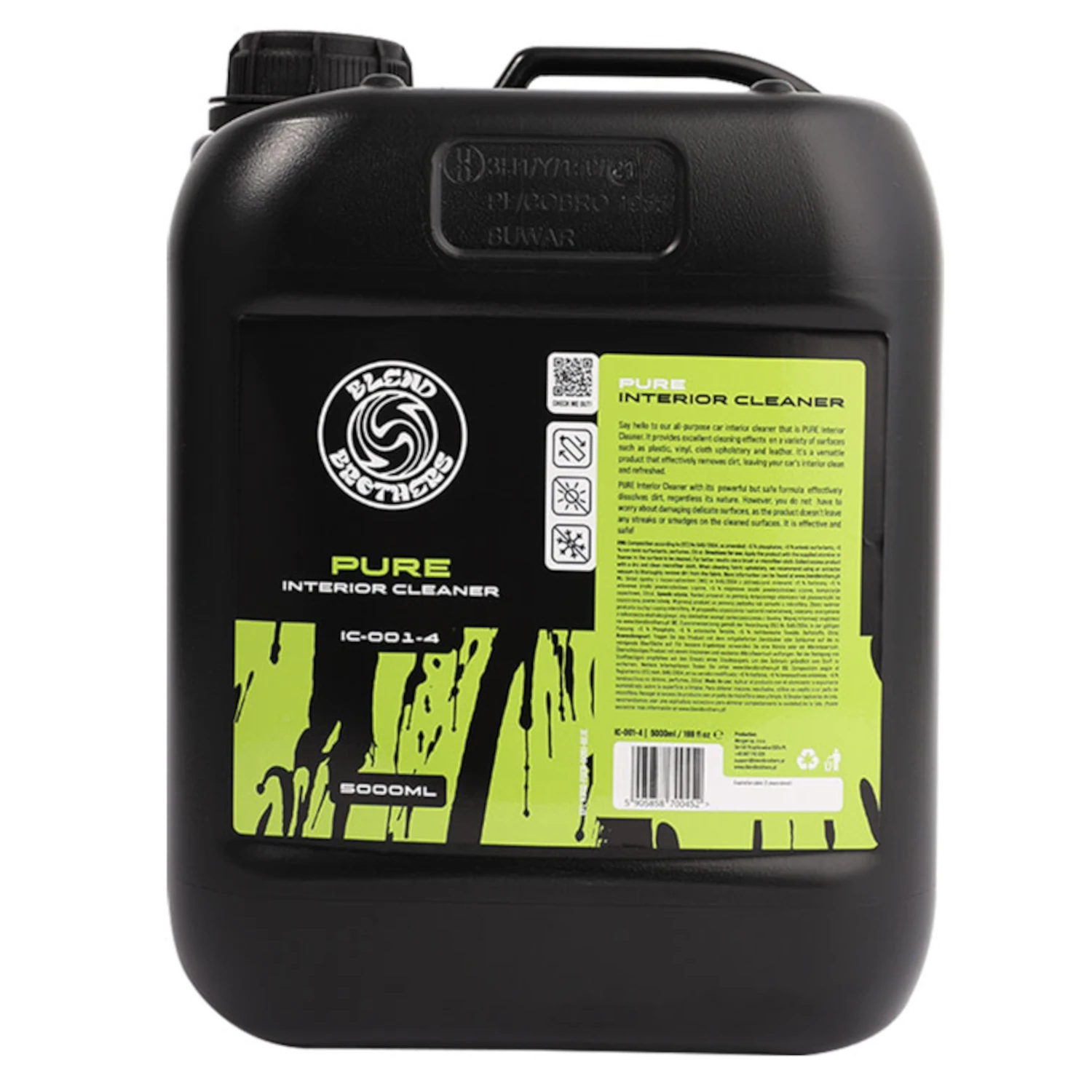 Blend Brothers Universal Interior Cleaner 5L streak-free formula for vehicle interiors
