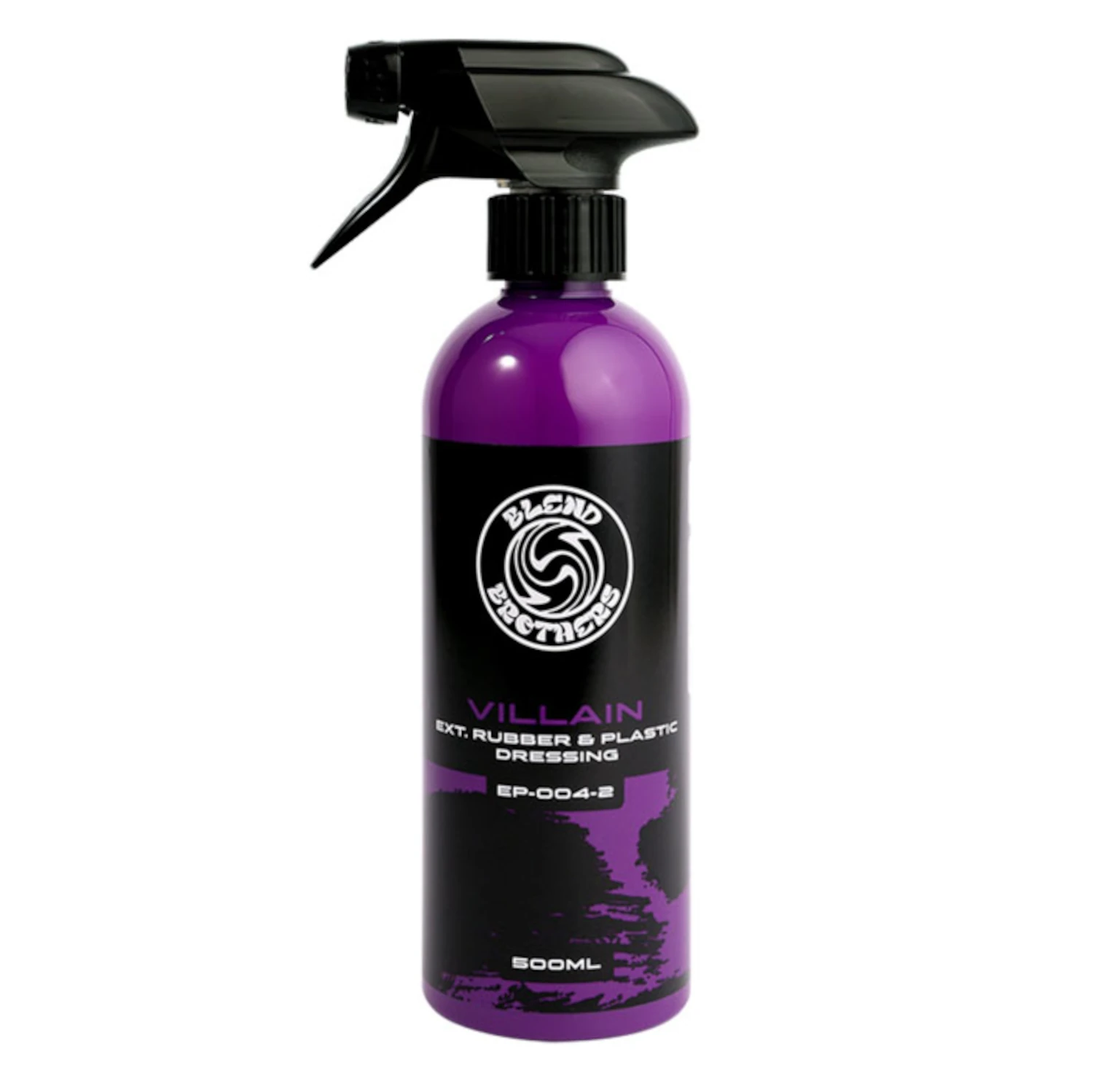Blend Brothers Rubber and Plastic Dressing 500ml bottle with hydrophobic water-based formula