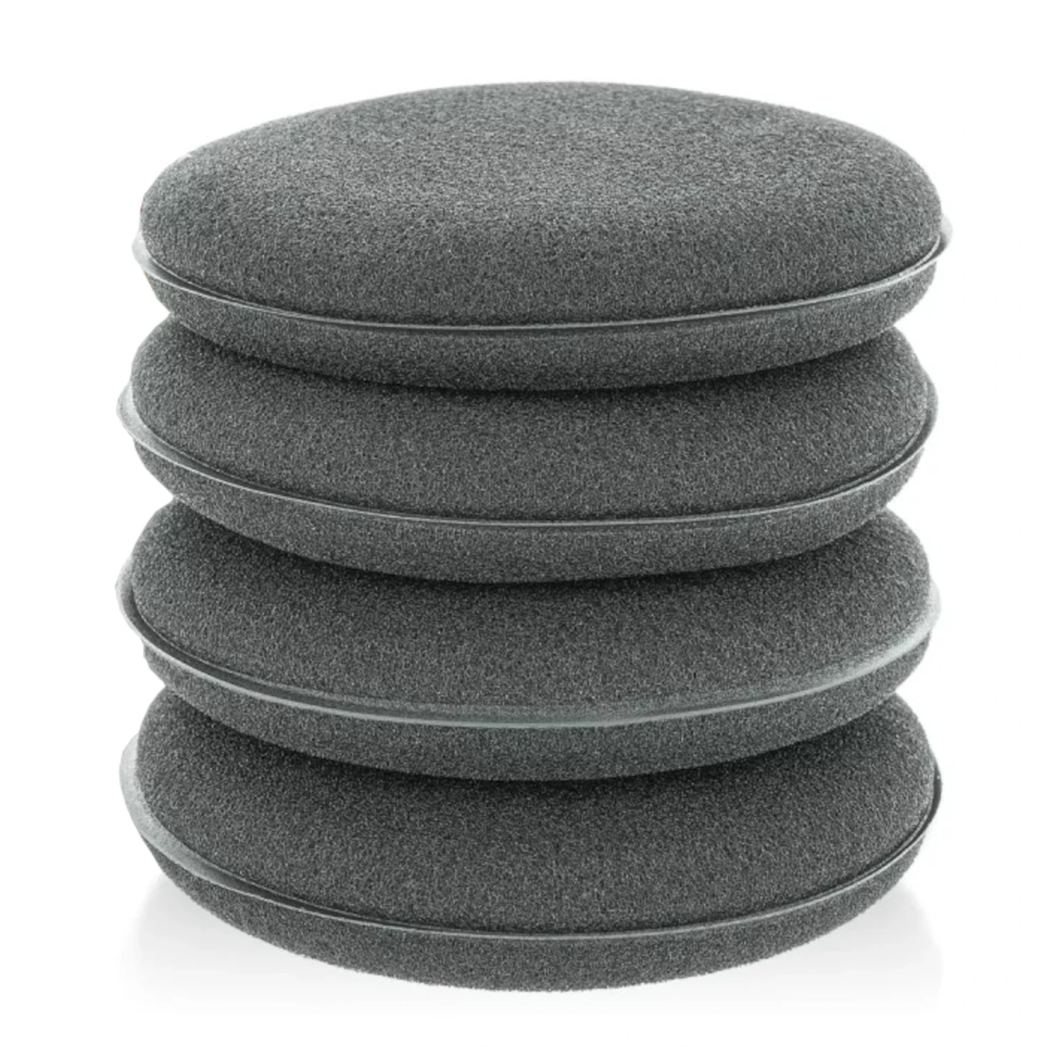 Black soft foam hand applicator pads, 4-pack, for applying wax, polish and sealant to car paintwork