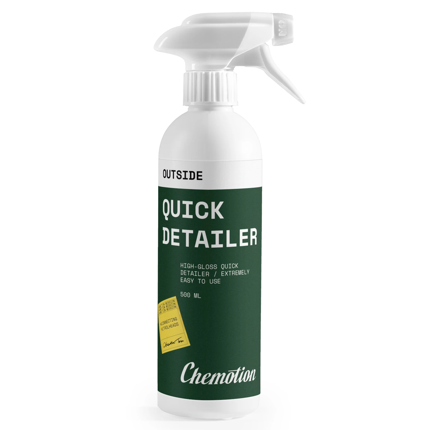 Chemotion Quick Detailer 500ml spray bottle for streak-free paintwork gloss and fast-drying finish