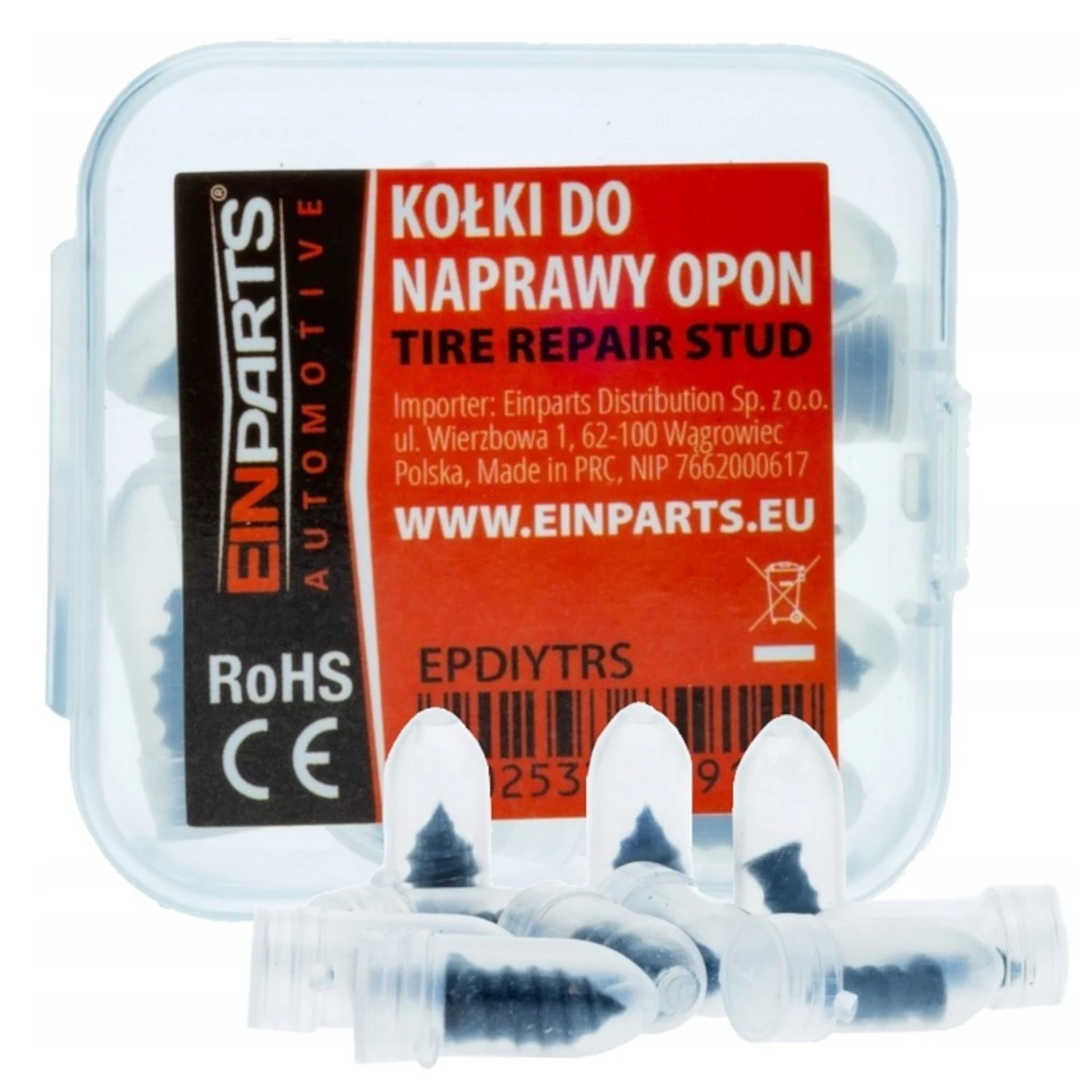 MrCleaner Tyre Repair Plugs 10-pack with two sizes 1.2x0.4cm and 0.9x0.2cm for puncture repair