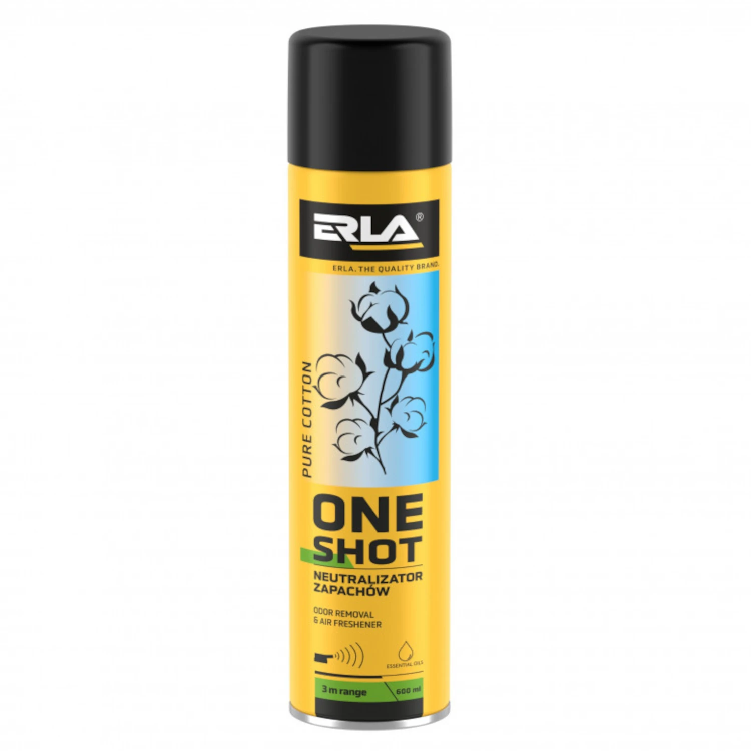 K2 Air Freshener & Odour Neutraliser 600ml bottle with Pure Cotton Orange scent for cars and premises