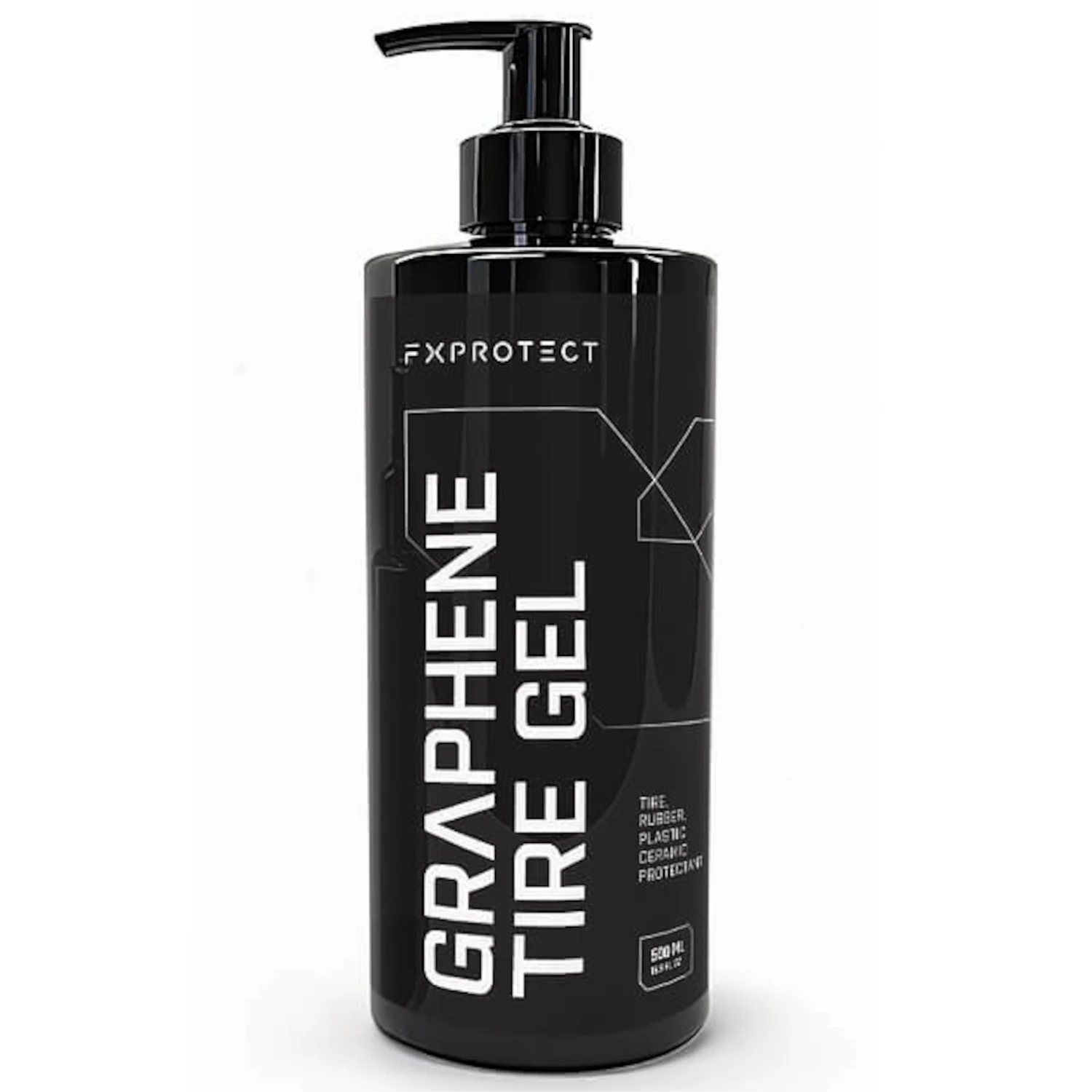 FX PROTECT Tyre Dressing Gel 500ml bottle with Graphene Silicone Nanocomplex for professional tyre protection