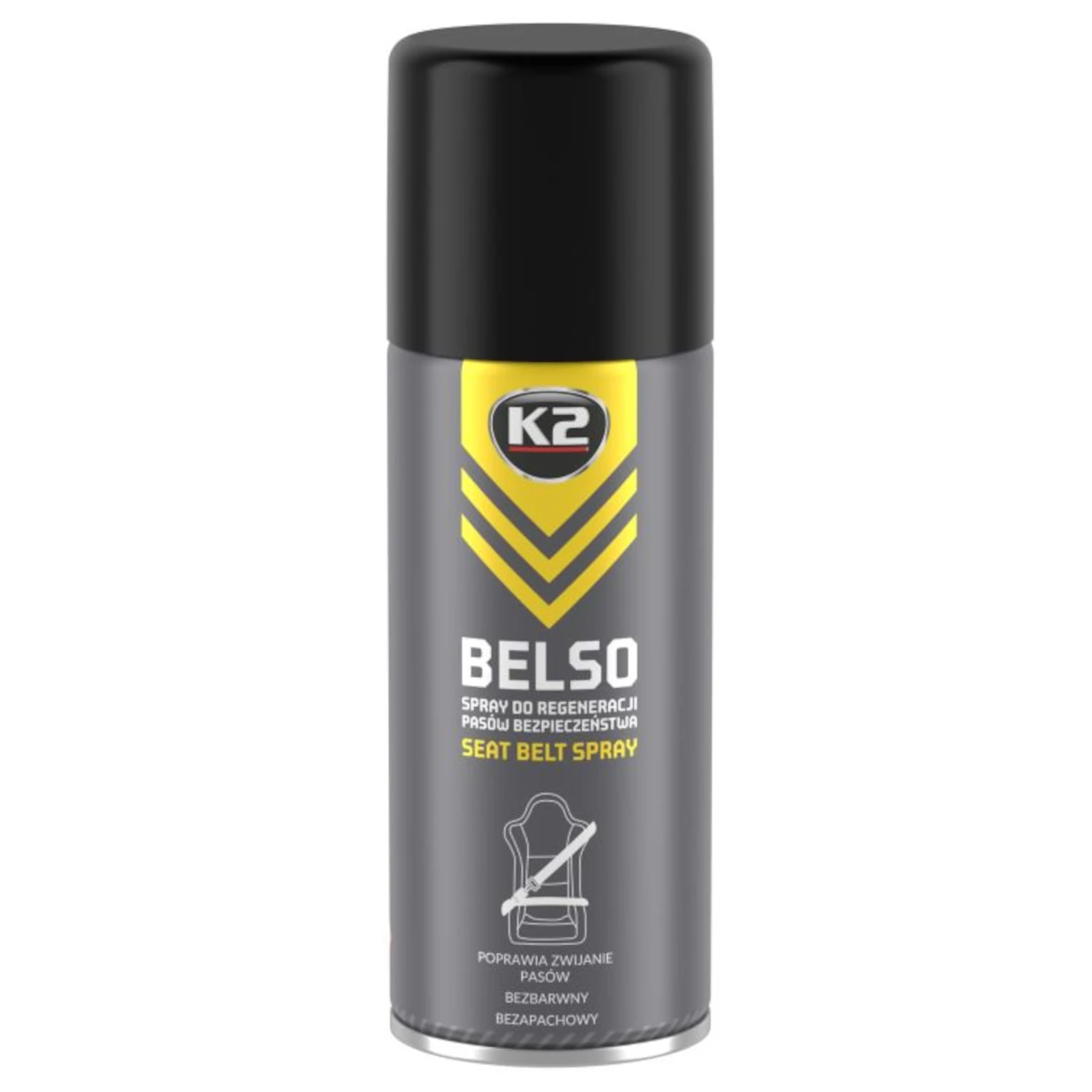 Klar K2 Regenereringsfett sprayflaska 400ml för smörjning och UV-skydd av bilens säkerhetsbälten