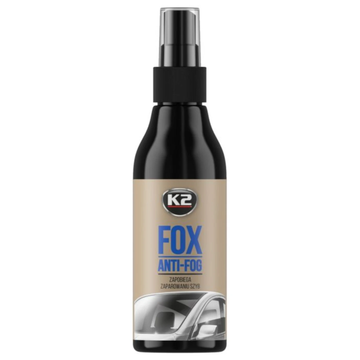 K2 Antifog Car Glass Treatment 150ml bottle for fog prevention on interior car windows