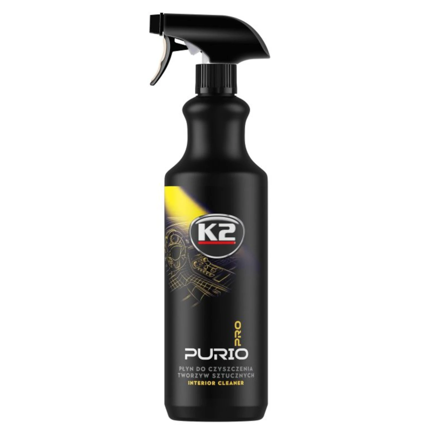 K2 Purio PRO Plastic Cleaner 1L bottle for vinyl, rubber and plastic vehicle components