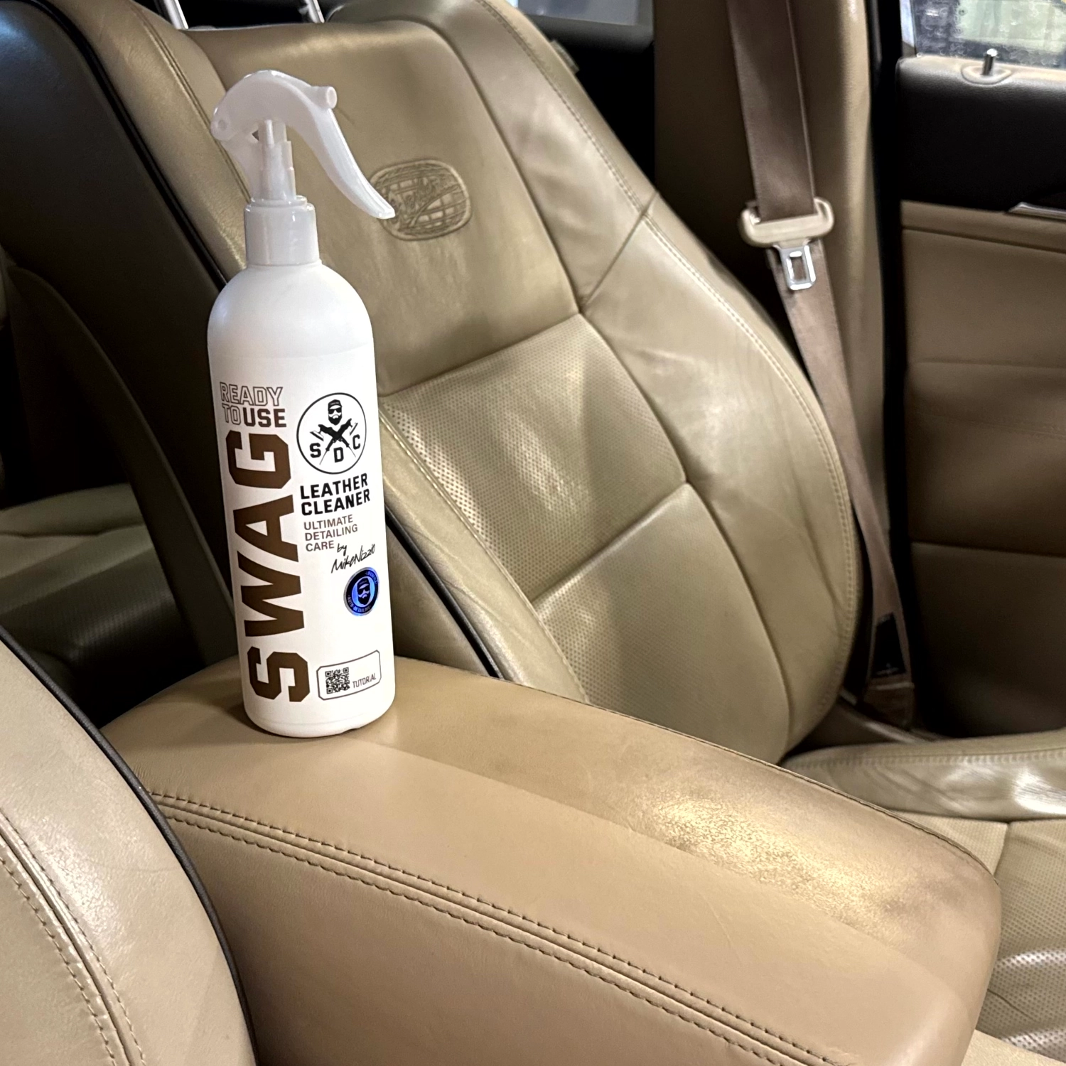 SWAG Leather Upholstery Cleaner RTU 500ml bottle for gentle leather upholstery cleaning