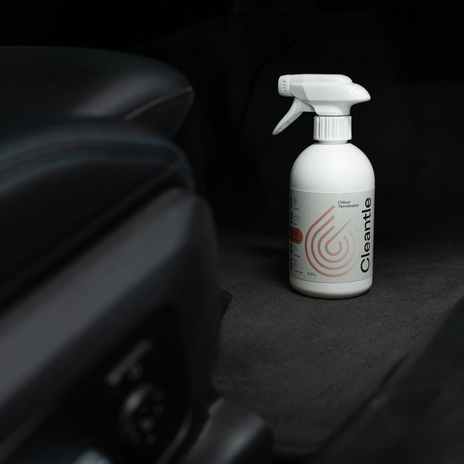 Cleantle Luktborttagande Spray 500ml sprayflaska för neutralisering av fordonslukter