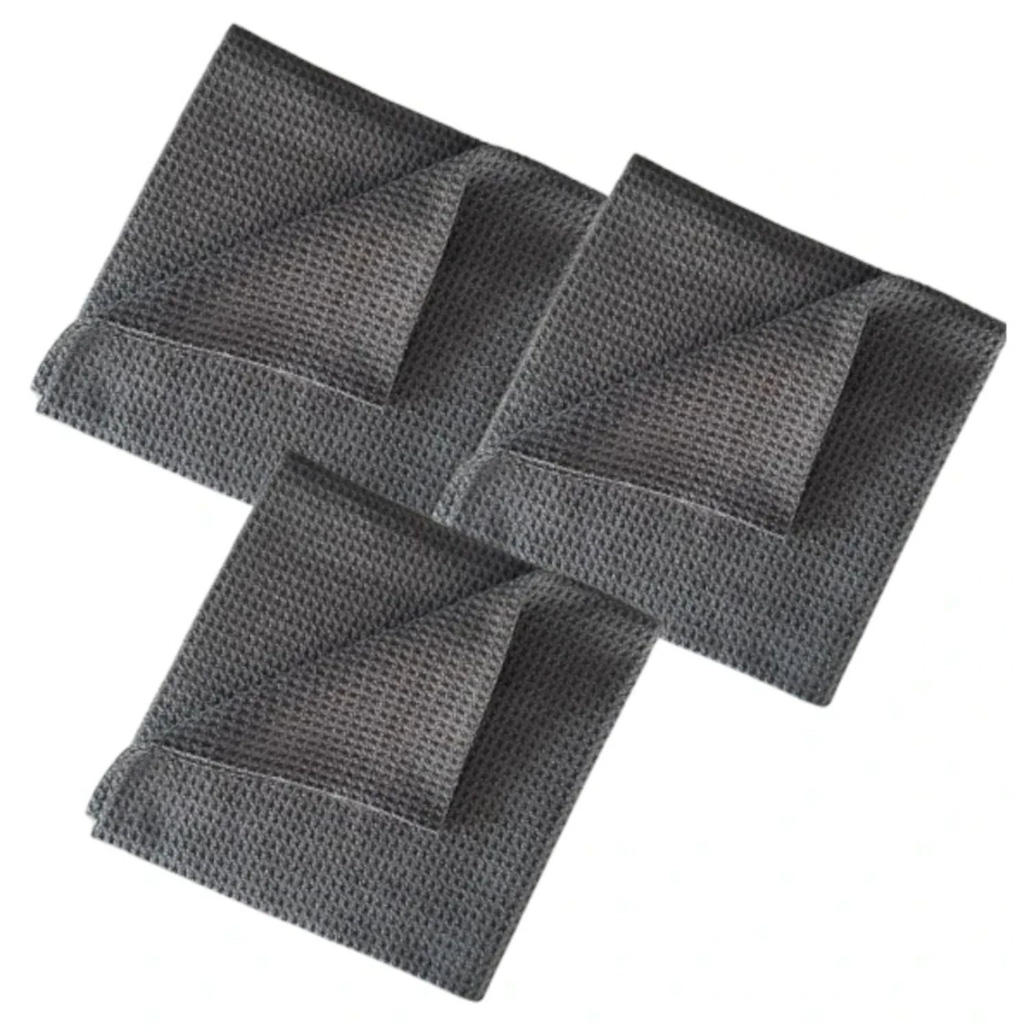 Mikrofiberduk för glasrengöring 3-pack 400 GSM med våffelväv och laserskuren kant, Royal Pads