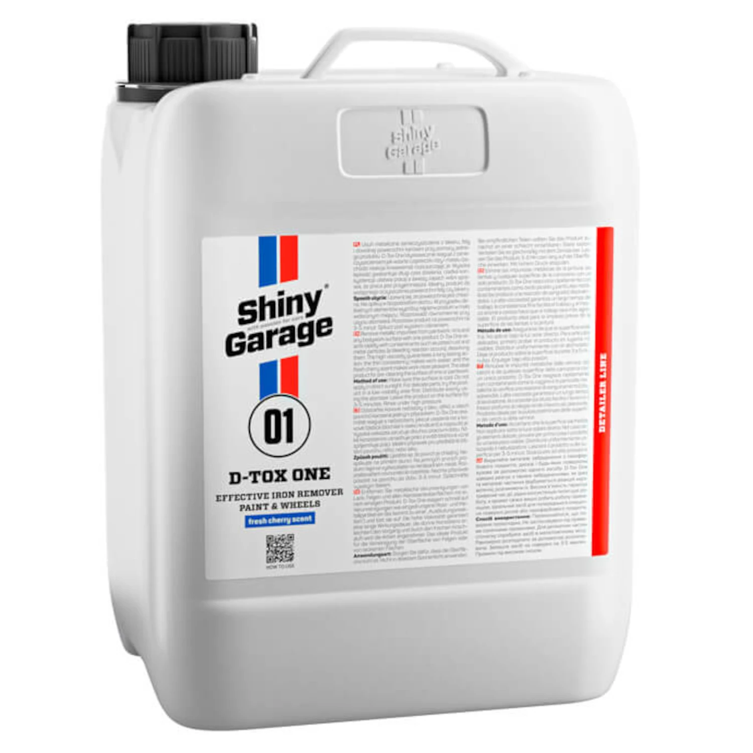 Wheel Cleaner 5L Shiny Garage D-Tox One with iron remover and cherry scent for wheels and paintwork