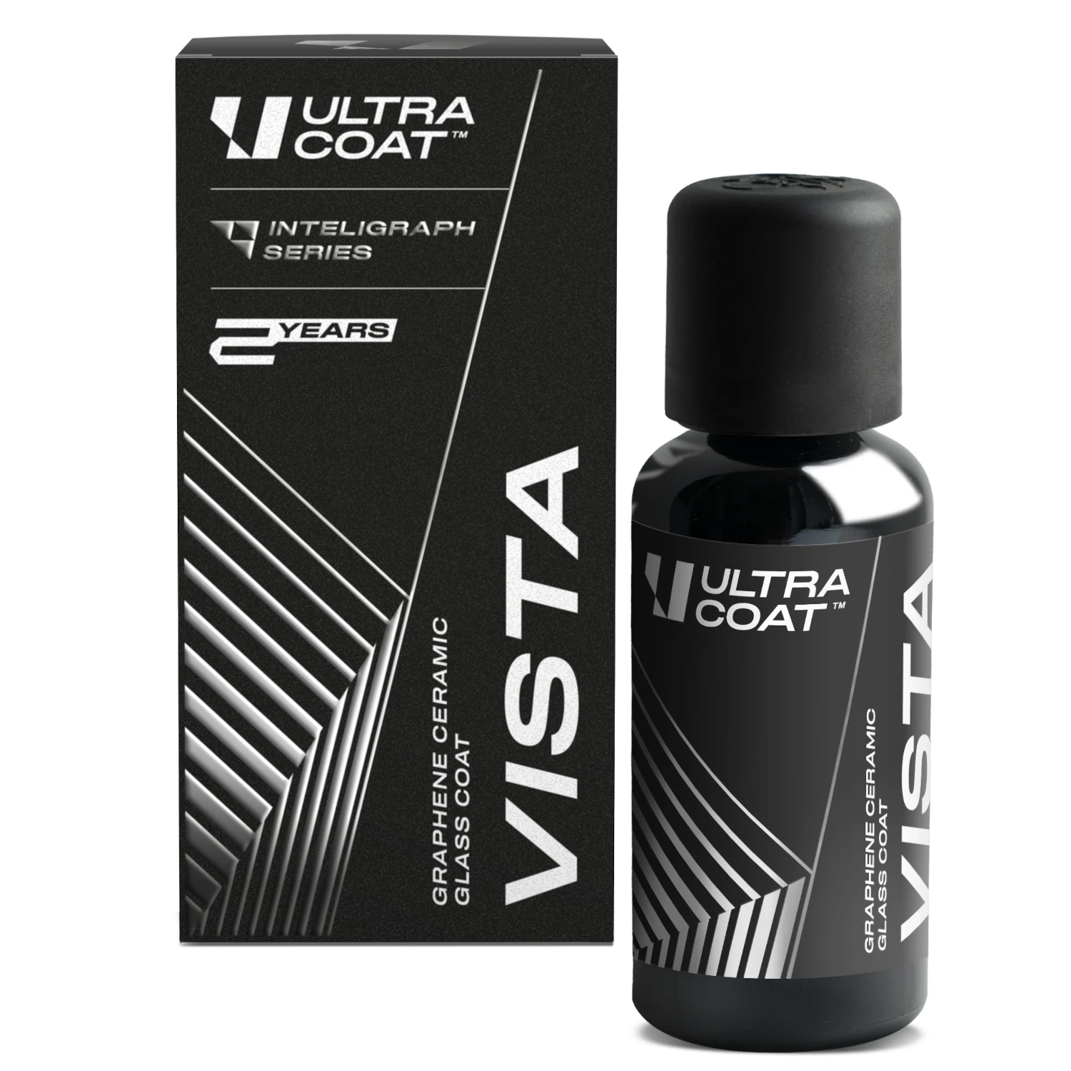 Ultracoat Vista graphene-ceramic glass coating 15ml bottle with applicator for superhydrophobic windscreen treatment