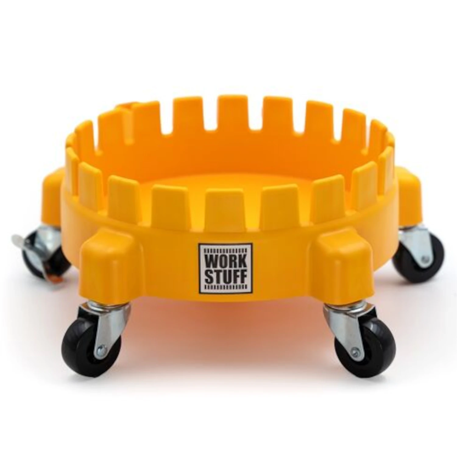 Bucket Dolly 27 cm with 5 swivel castors and braked wheels, WORK STUFF, for 15-20 litre buckets
