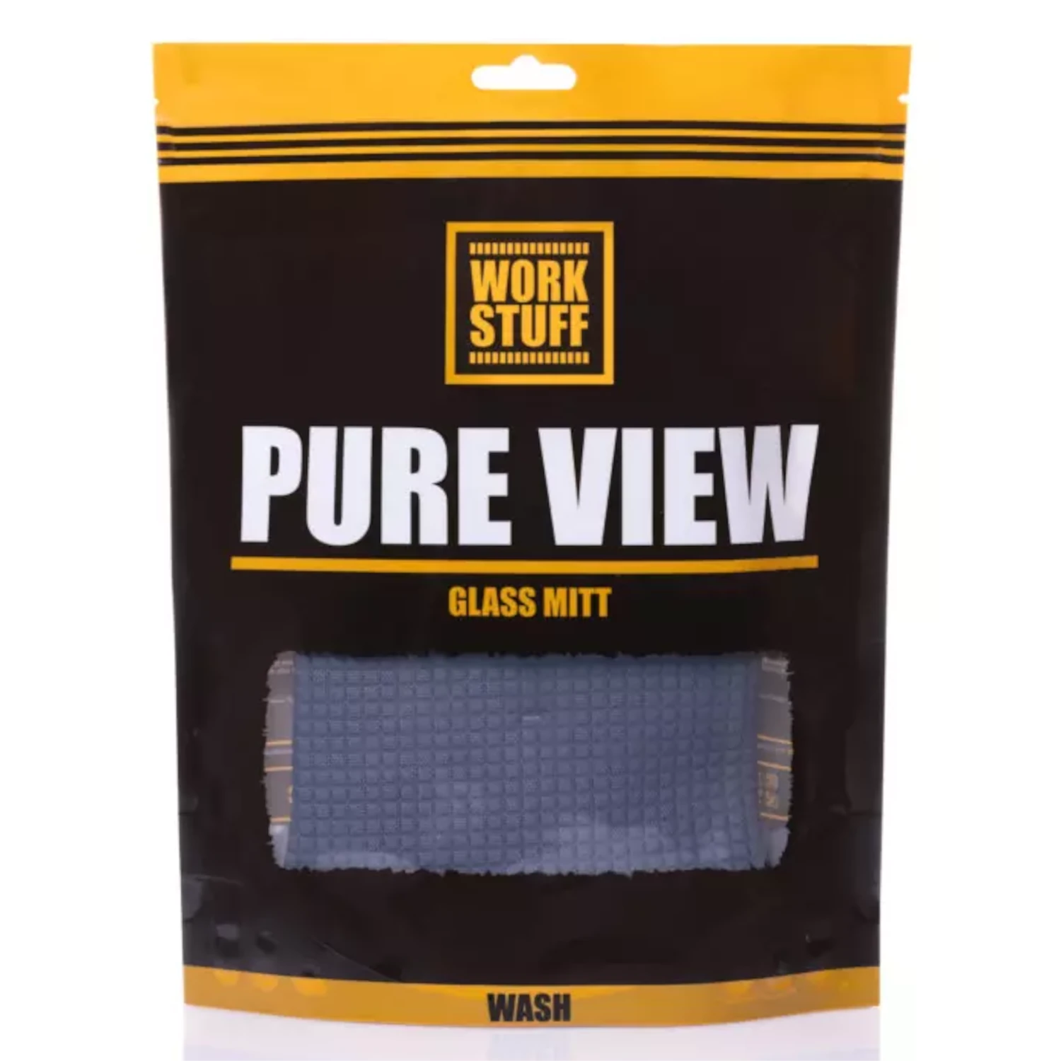 WORK STUFF Microfibre Glass Cleaning Mitt 21x17 cm double-sided for streak-free car window cleaning