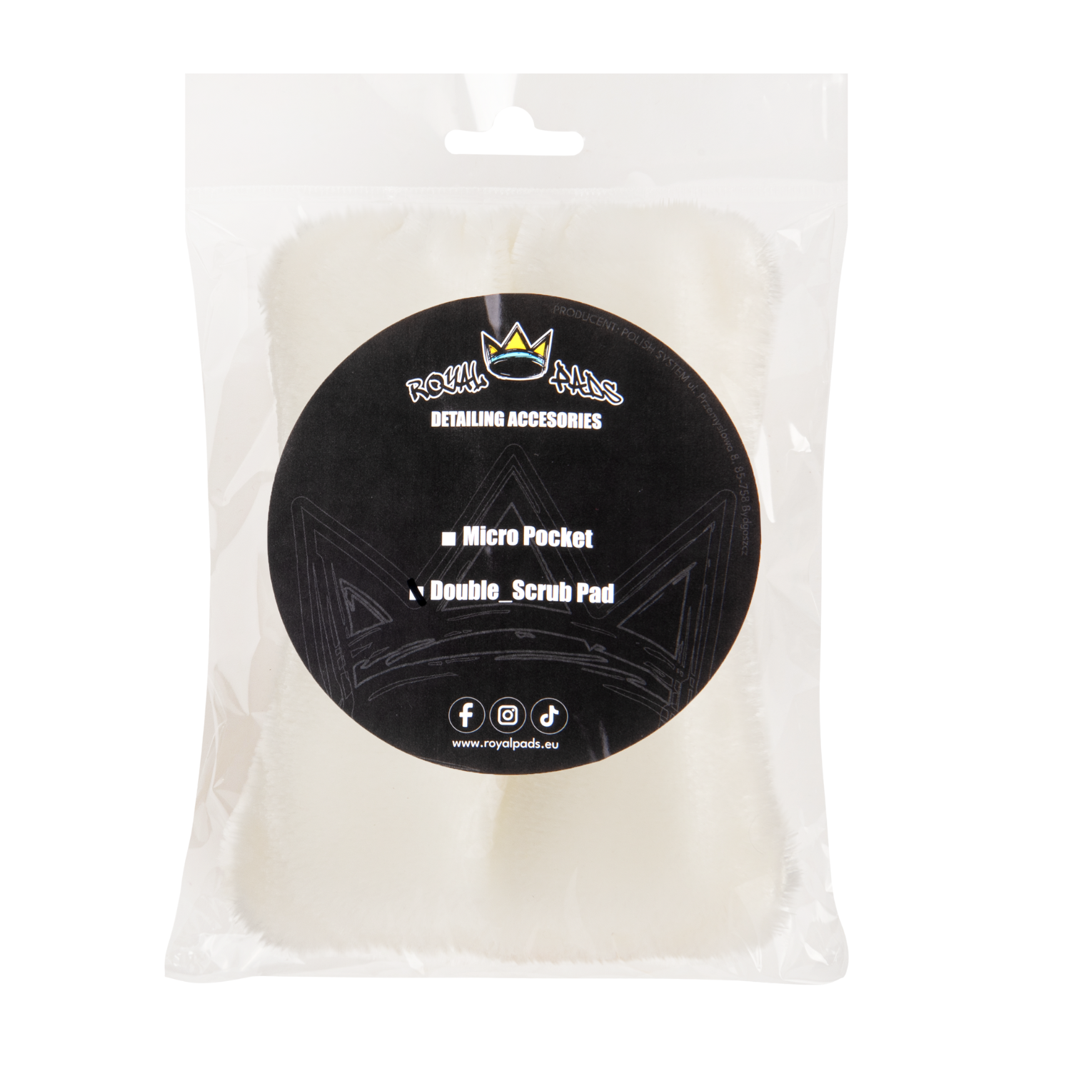 Double-sided Royal Pads scrubbing cloth for car interiors, ergonomic design for leather, vinyl and plastic