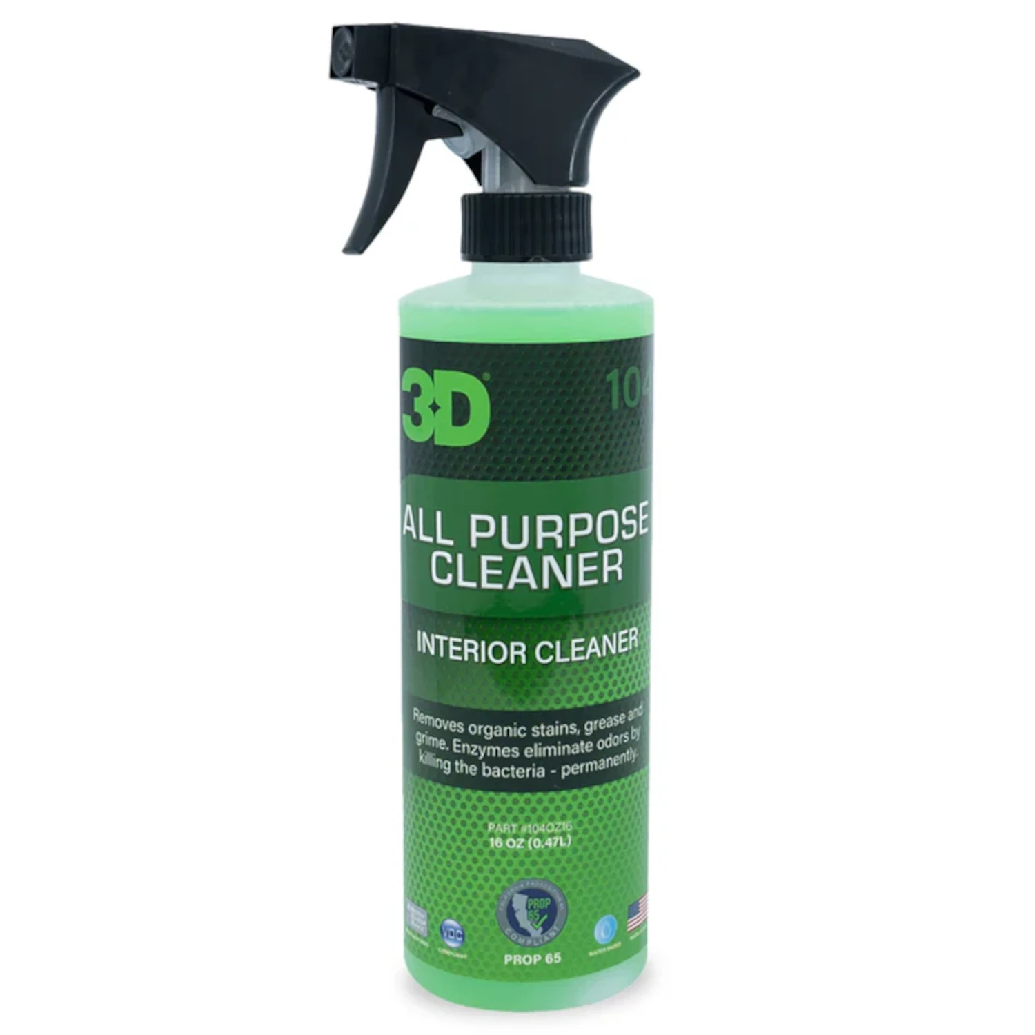 All-Purpose Cleaner APC 473ml spray bottle from 3D Car Care with enzyme formula for car interiors